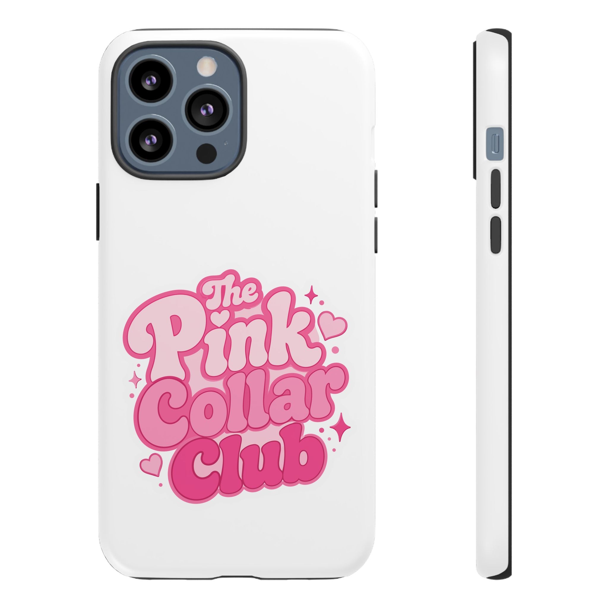 The Pink Collar Club Phone Case — iPhone Cute Retro Pink Graphic Tough Case