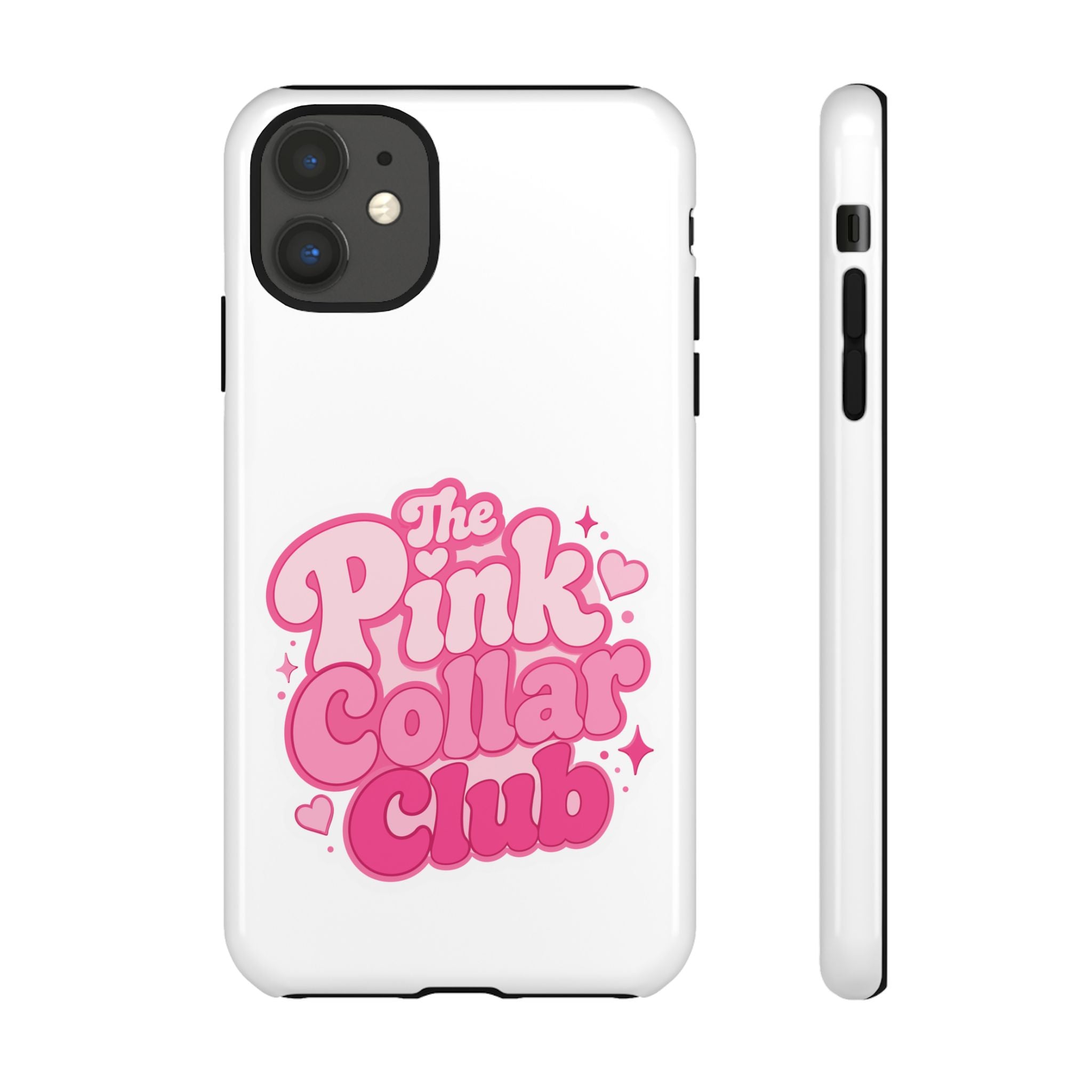 The Pink Collar Club Phone Case — iPhone Cute Retro Pink Graphic Tough Case