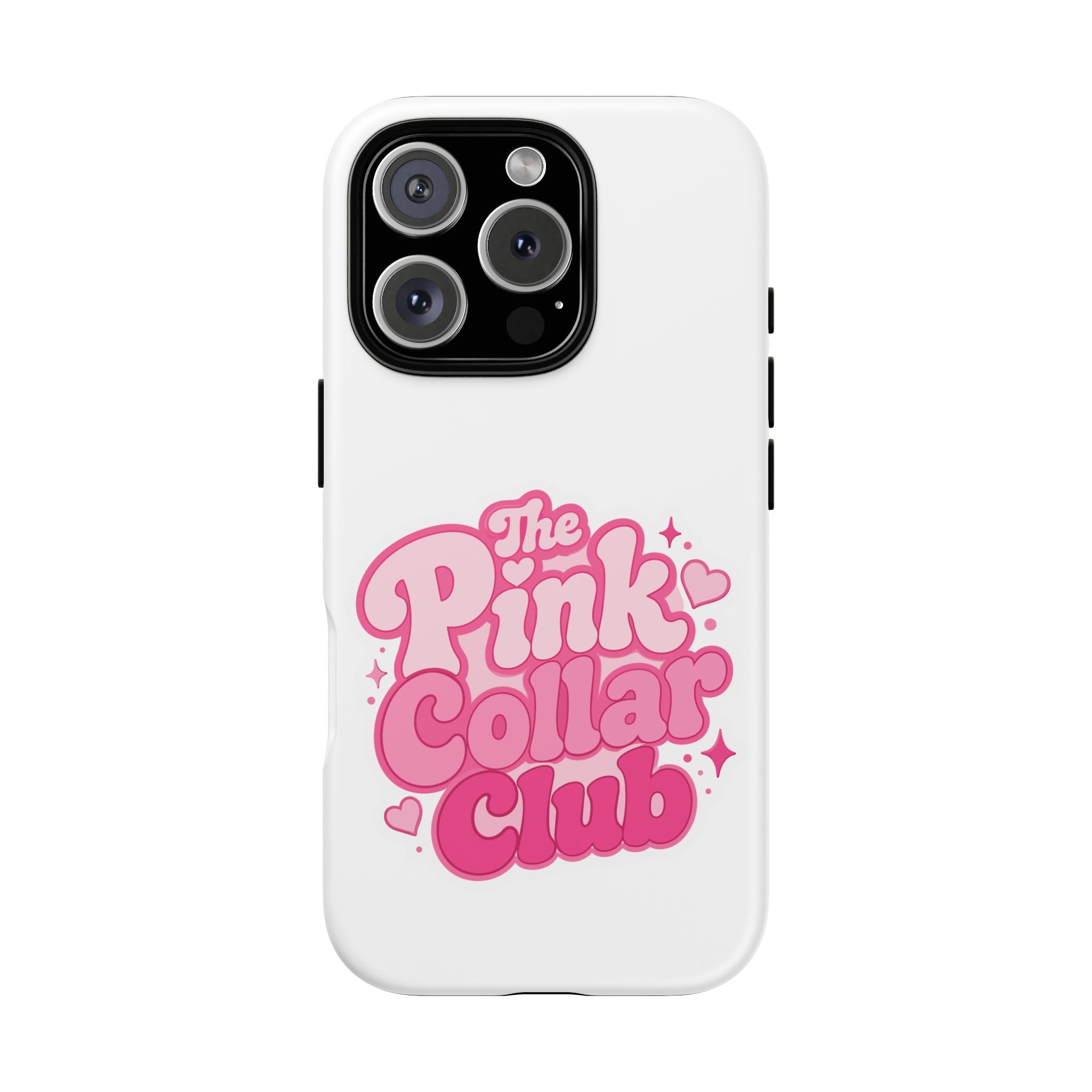 The Pink Collar Club Phone Case — iPhone Cute Retro Pink Graphic Tough Case