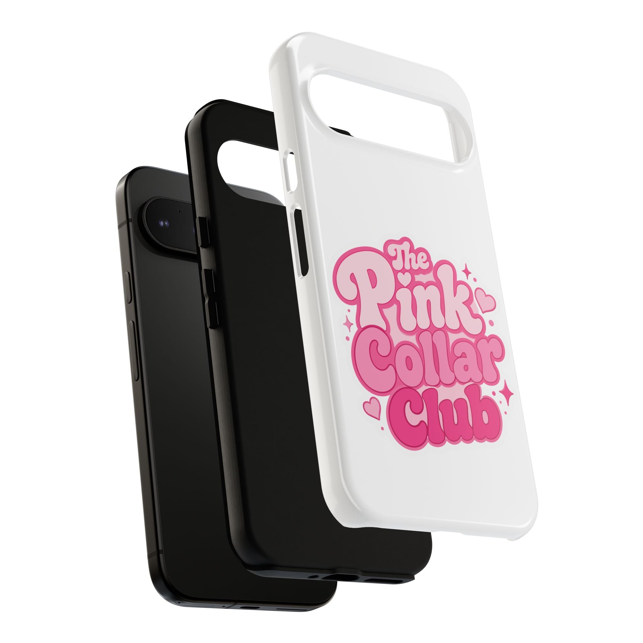 The Pink Collar Club Phone Case — Google Pixel Cute Retro Pink Graphic Tough Case