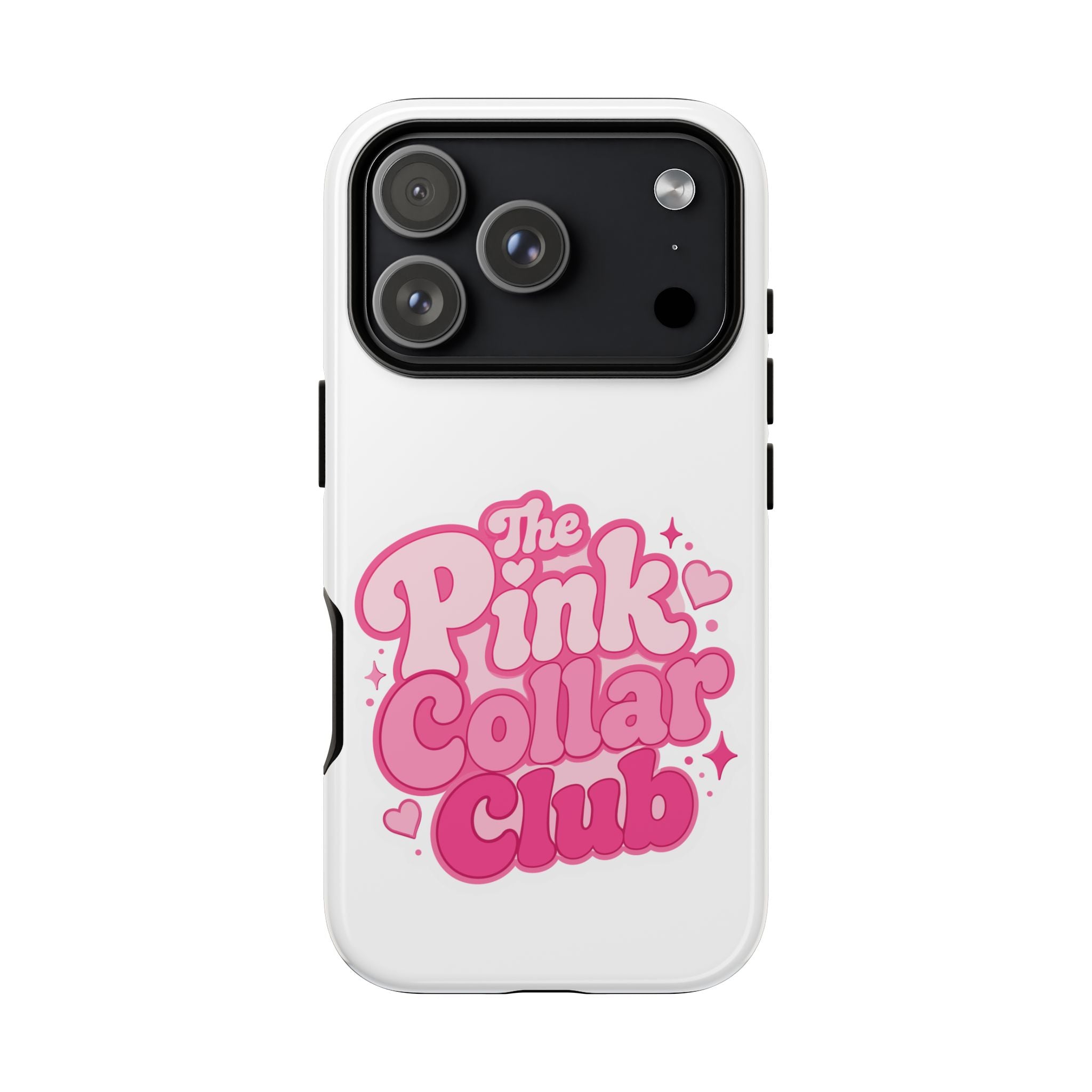 The Pink Collar Club Phone Case — iPhone Cute Retro Pink Graphic Tough Case