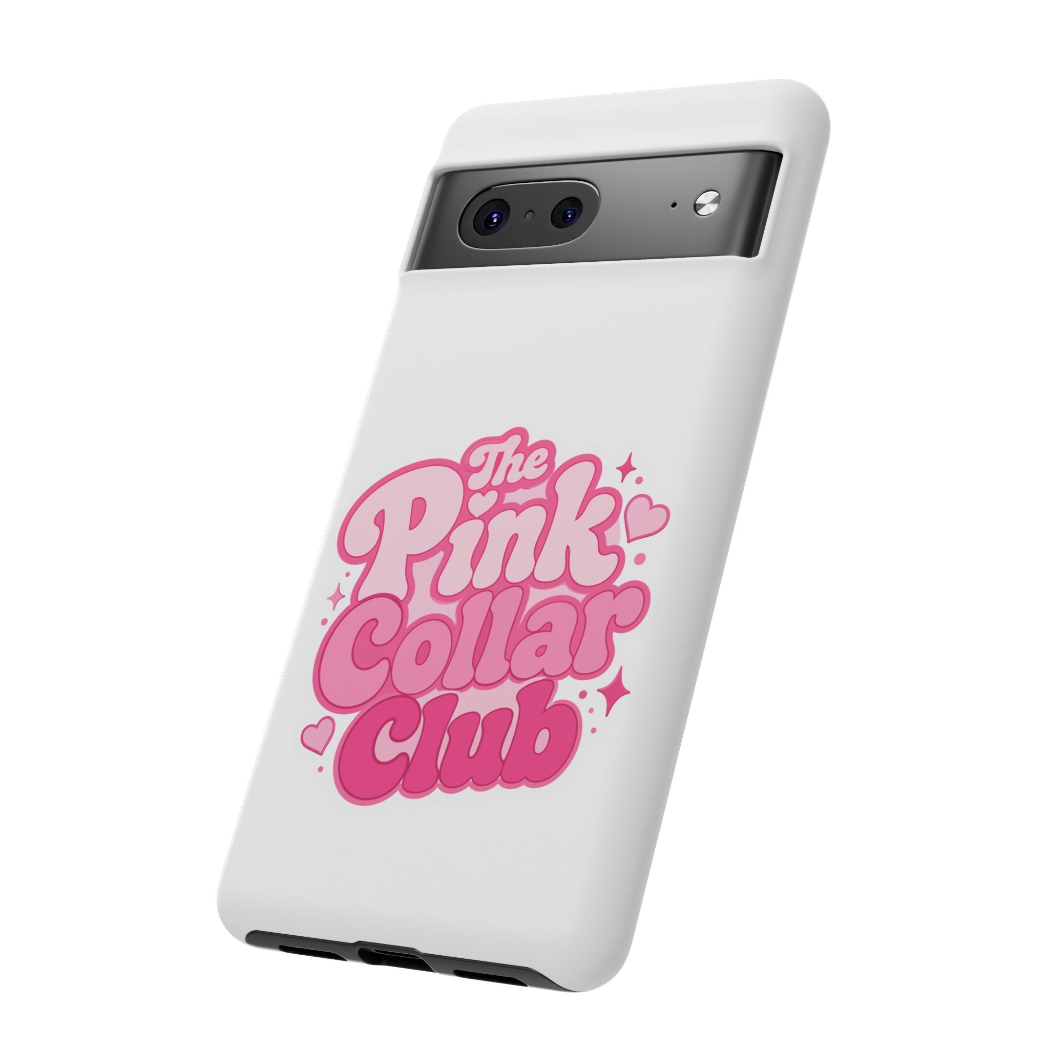 The Pink Collar Club Phone Case — Google Pixel Cute Retro Pink Graphic Tough Case