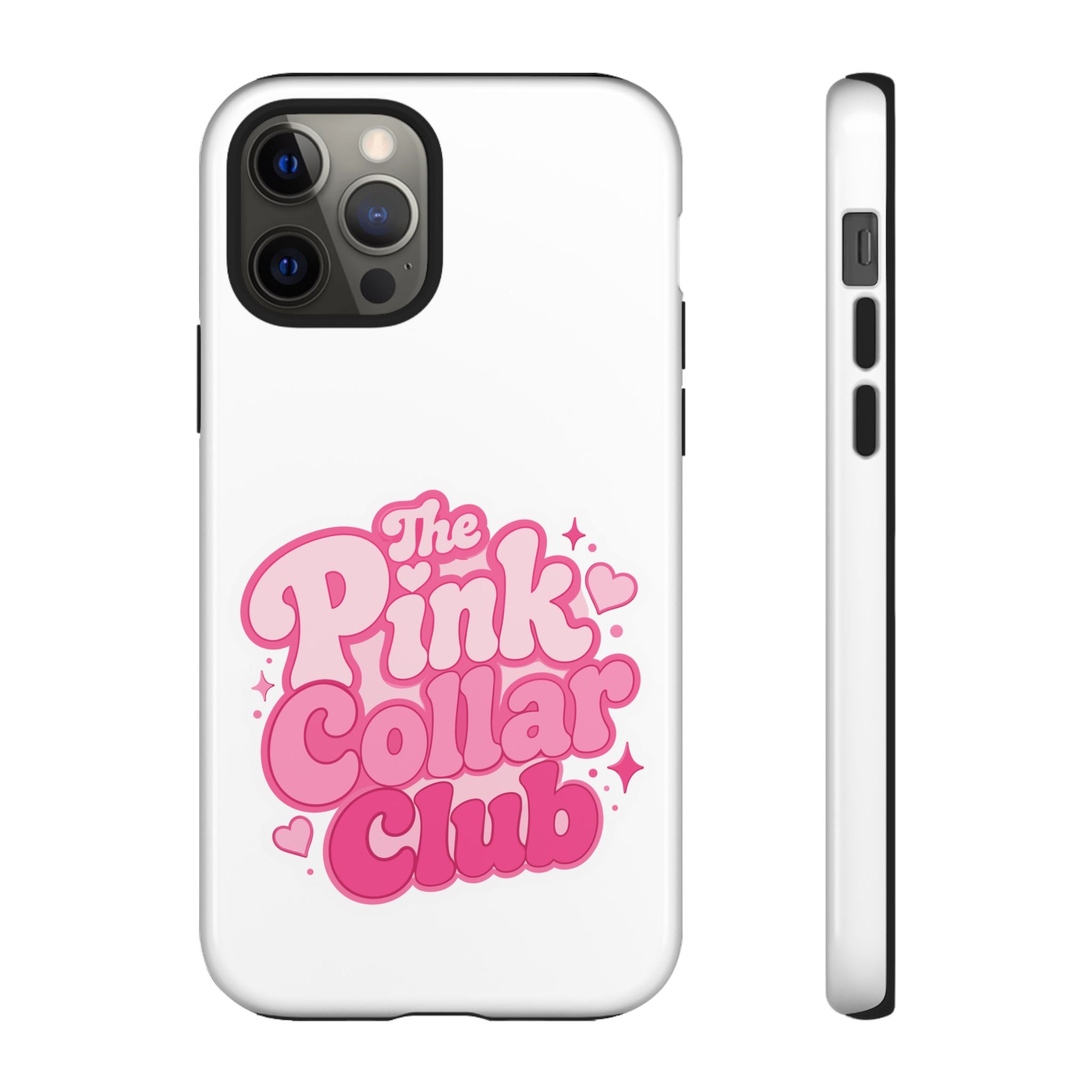 The Pink Collar Club Phone Case — iPhone Cute Retro Pink Graphic Tough Case