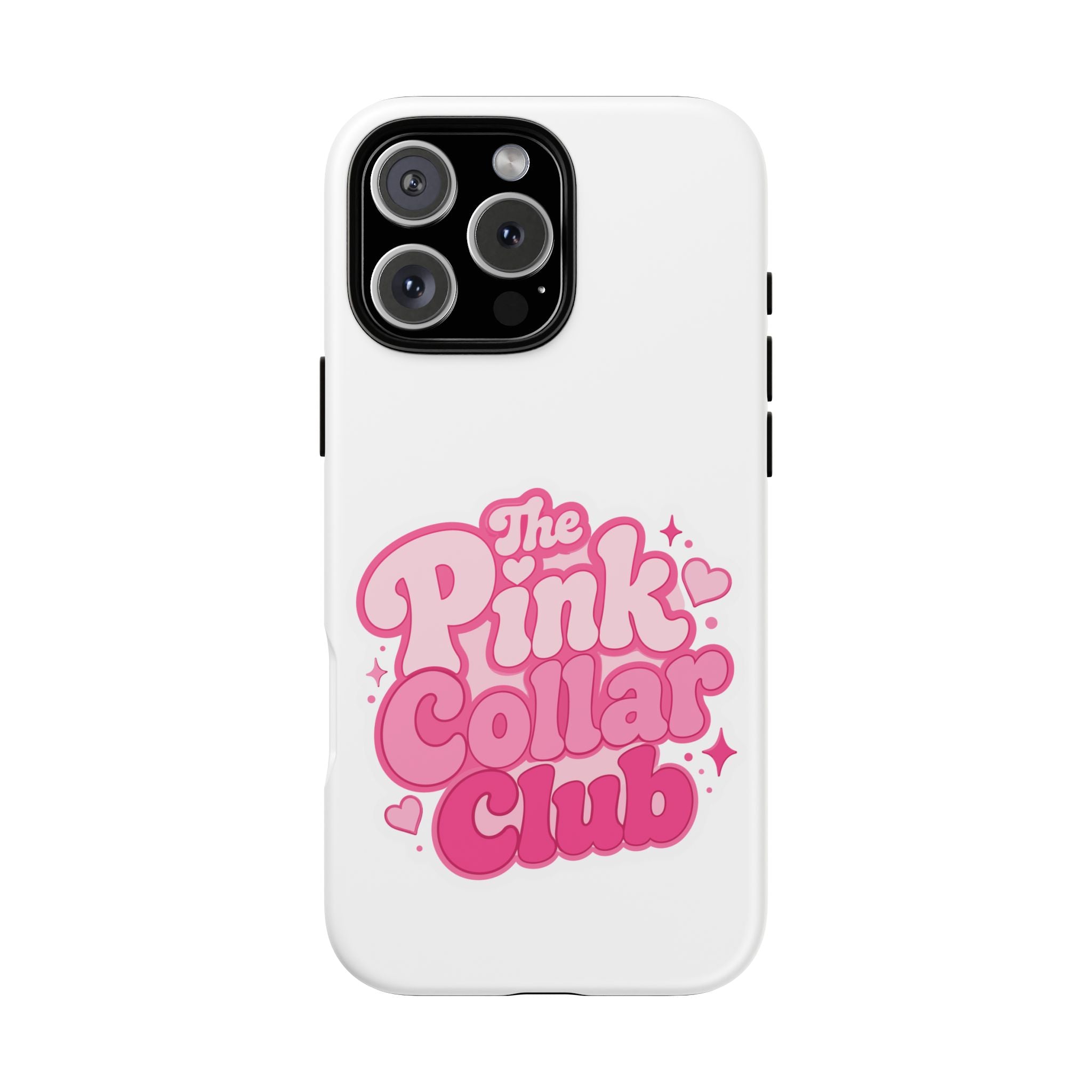 The Pink Collar Club Phone Case — iPhone Cute Retro Pink Graphic Tough Case