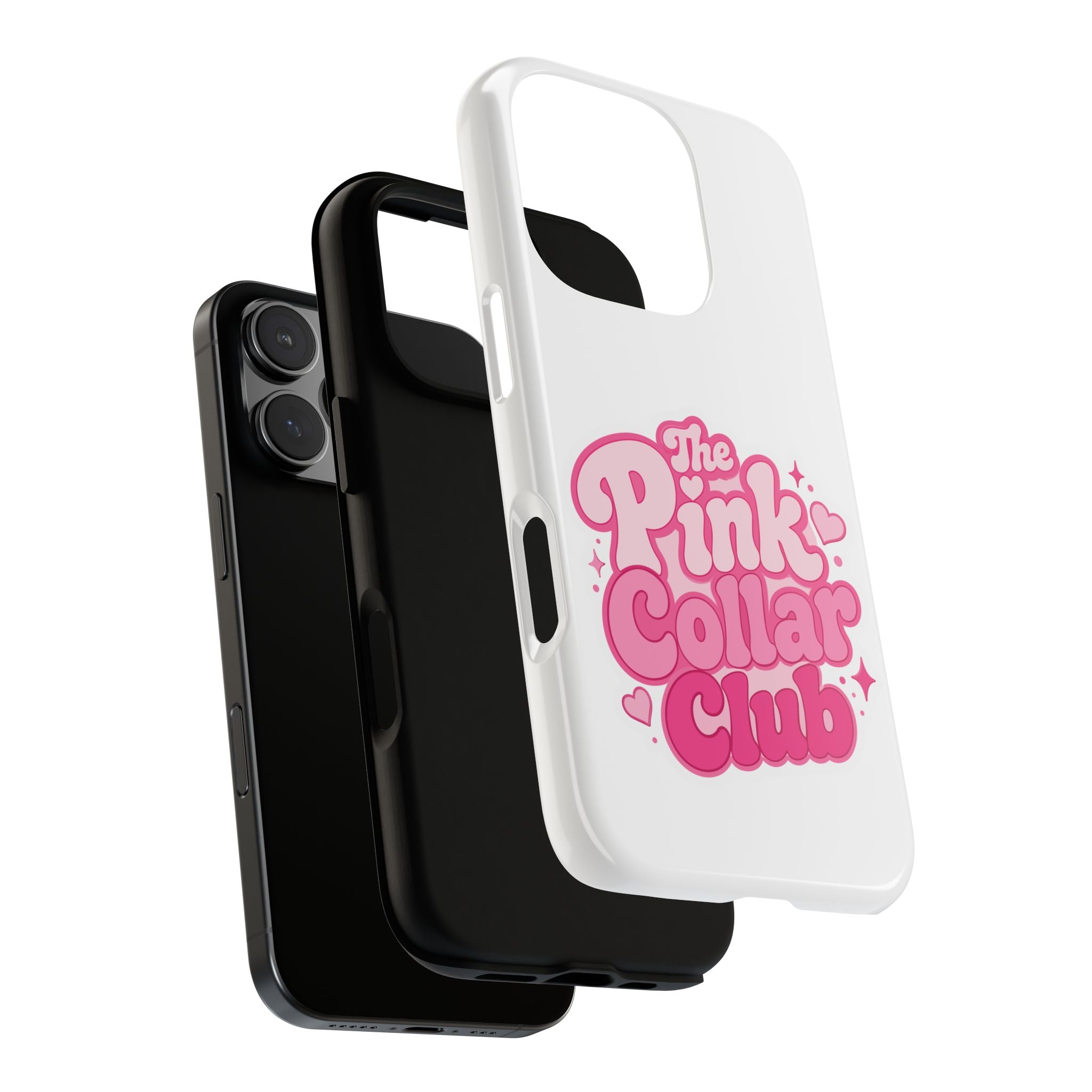 The Pink Collar Club Phone Case — iPhone Cute Retro Pink Graphic Tough Case