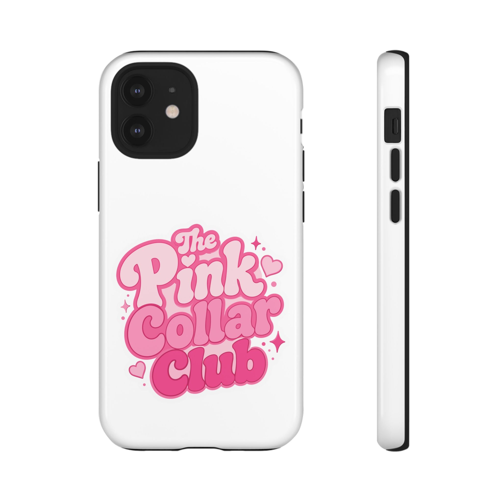 The Pink Collar Club Phone Case — iPhone Cute Retro Pink Graphic Tough Case