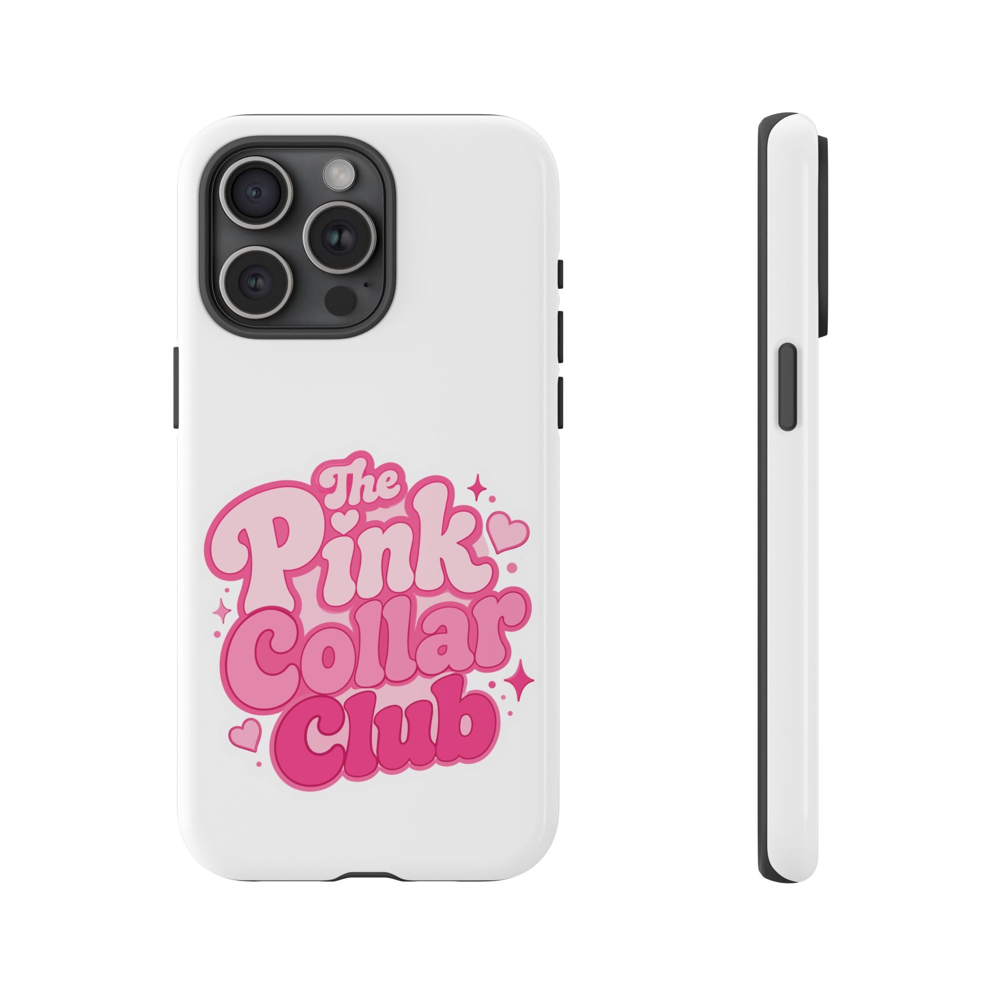 The Pink Collar Club Phone Case — iPhone Cute Retro Pink Graphic Tough Case
