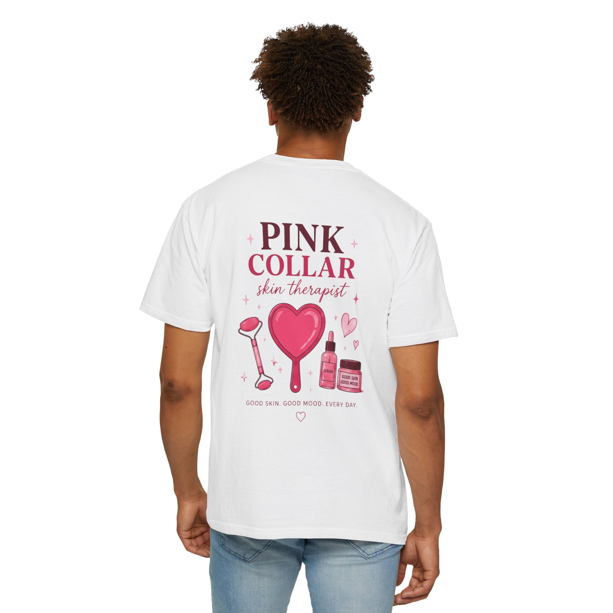 Skin Therapist T-Shirt — “Pink Collar” Skincare Lover Tee