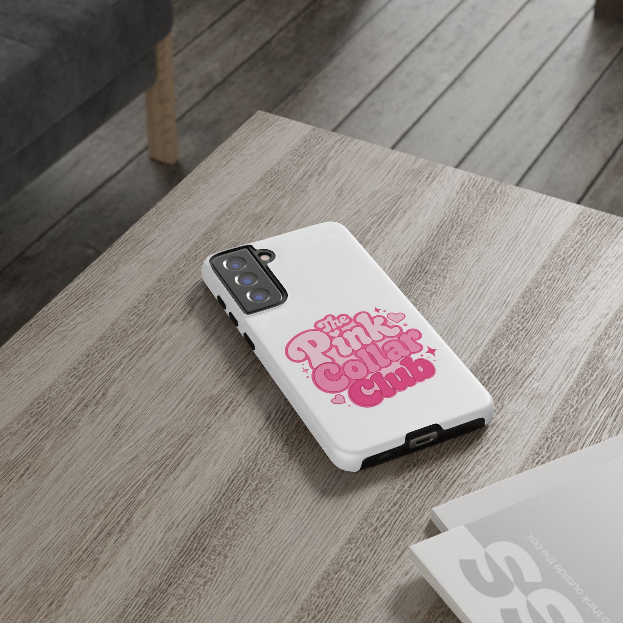 The Pink Collar Club Phone Case — Samsung Galaxy Cute Retro Pink Graphic Tough Case