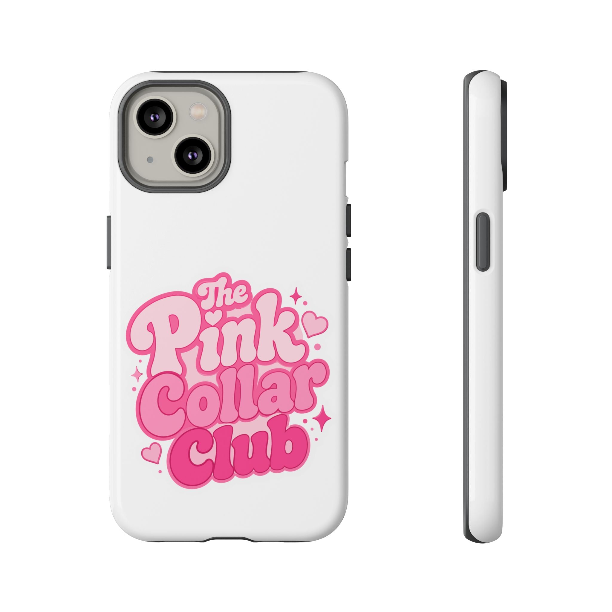The Pink Collar Club Phone Case — iPhone Cute Retro Pink Graphic Tough Case