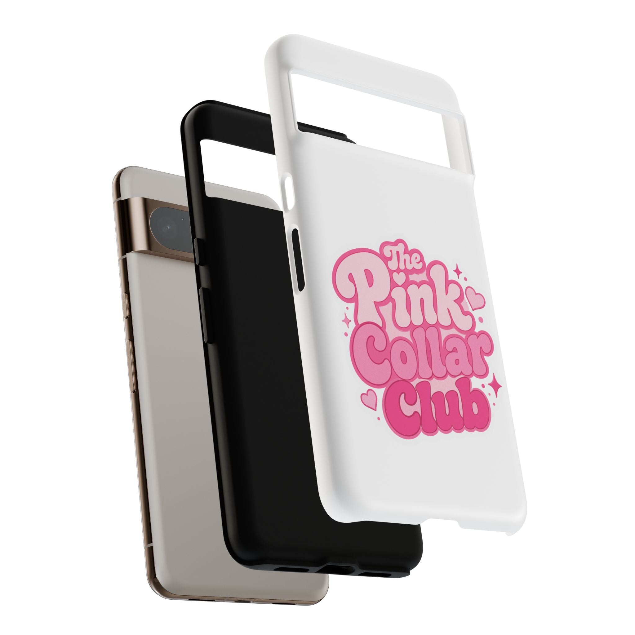 The Pink Collar Club Phone Case — Google Pixel Cute Retro Pink Graphic Tough Case