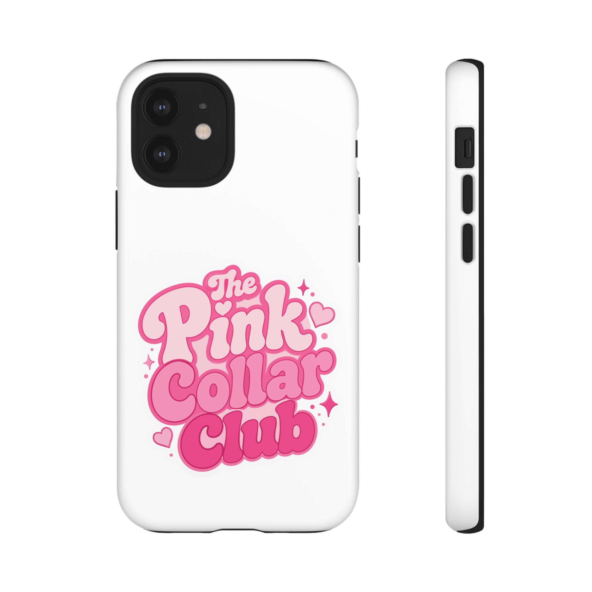 The Pink Collar Club Phone Case — iPhone Cute Retro Pink Graphic Tough Case
