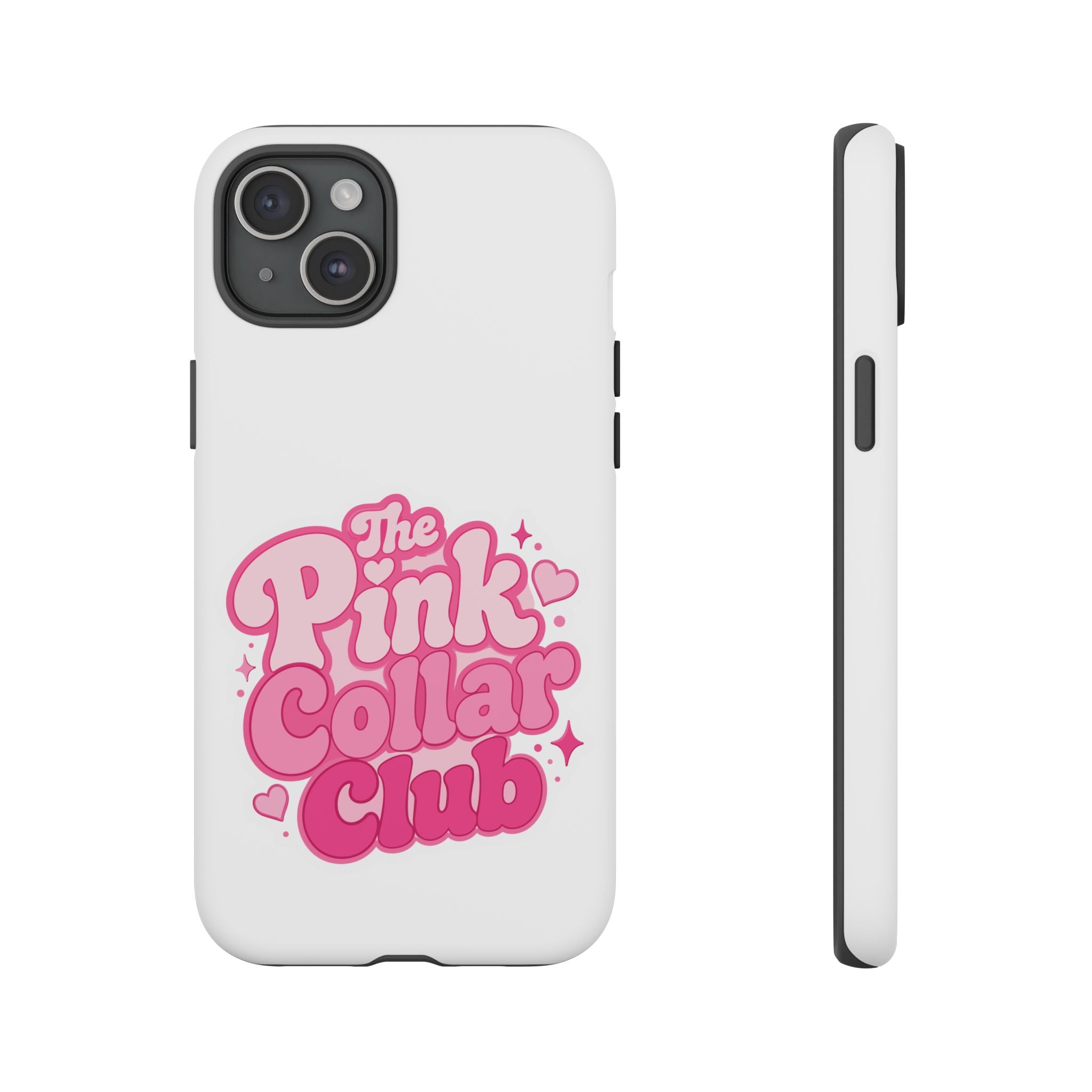 The Pink Collar Club Phone Case — iPhone Cute Retro Pink Graphic Tough Case