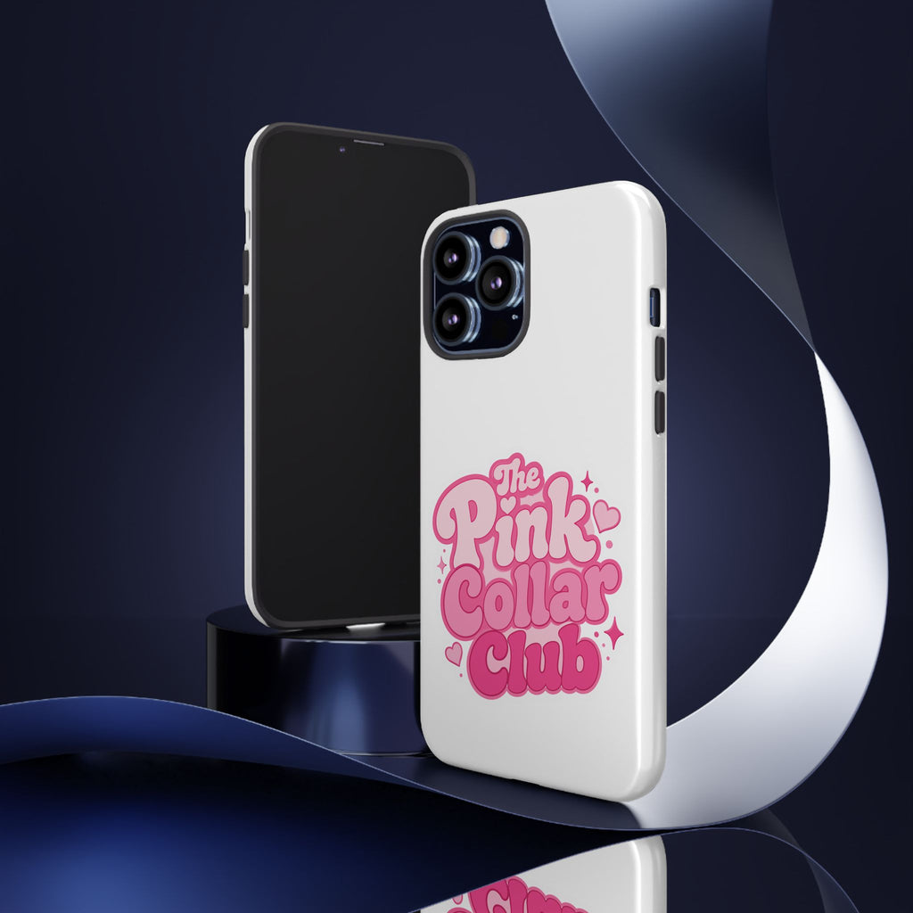 The Pink Collar Club Phone Case — iPhone Cute Retro Pink Graphic Tough Case