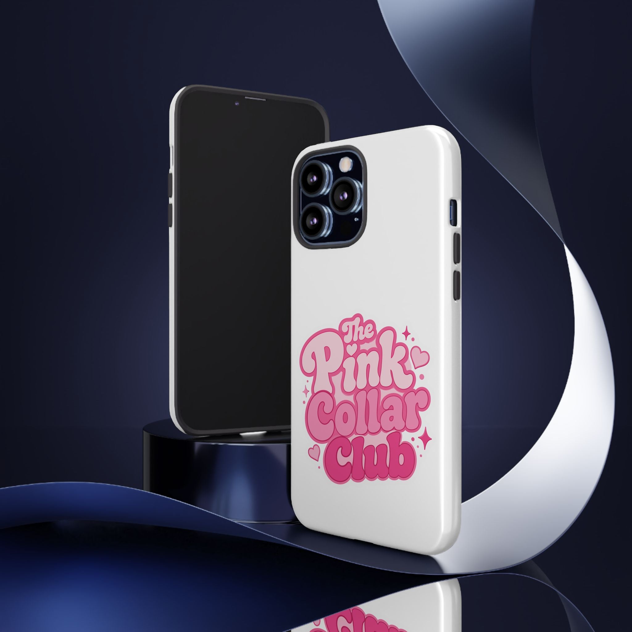 The Pink Collar Club Phone Case — iPhone Cute Retro Pink Graphic Tough Case