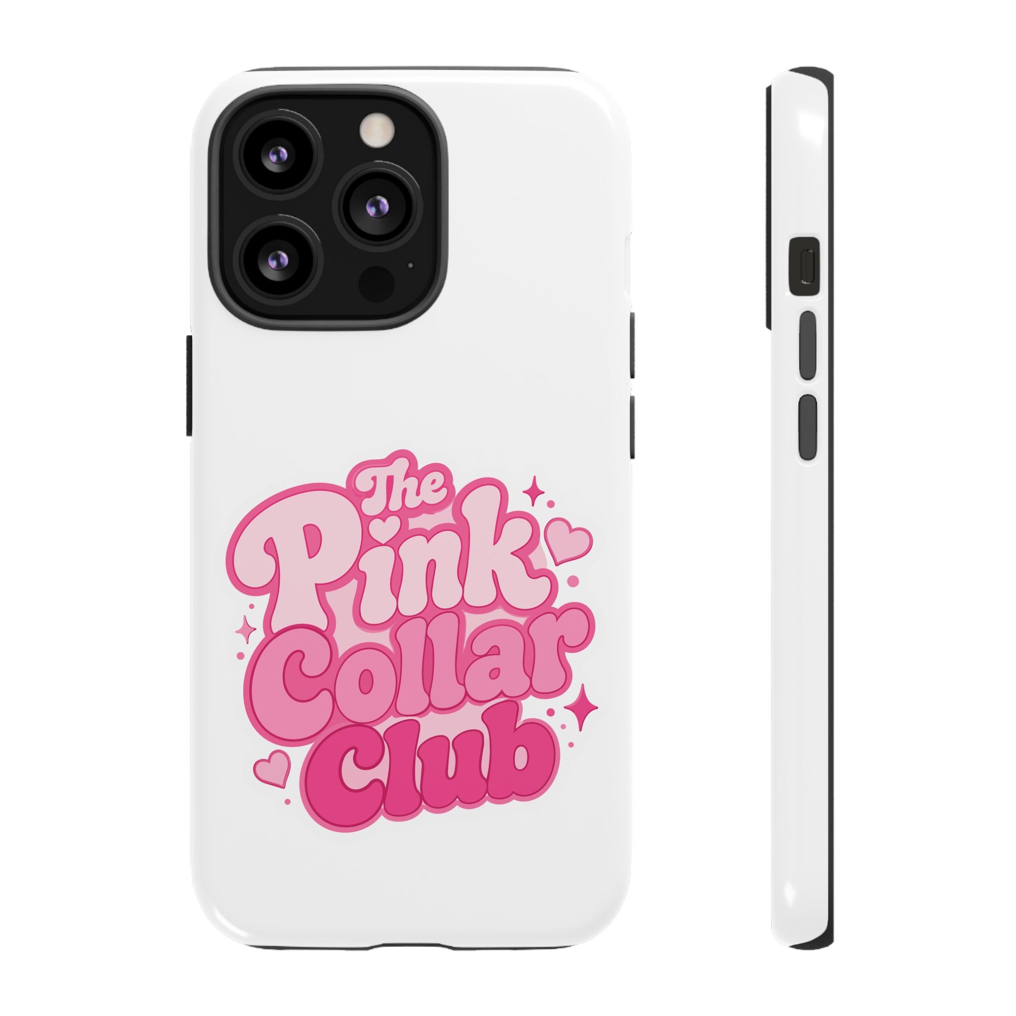 The Pink Collar Club Phone Case — iPhone Cute Retro Pink Graphic Tough Case