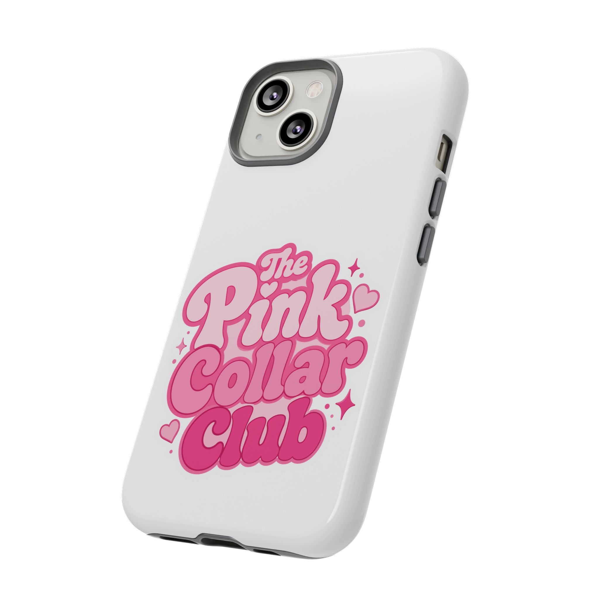 The Pink Collar Club Phone Case — iPhone Cute Retro Pink Graphic Tough Case