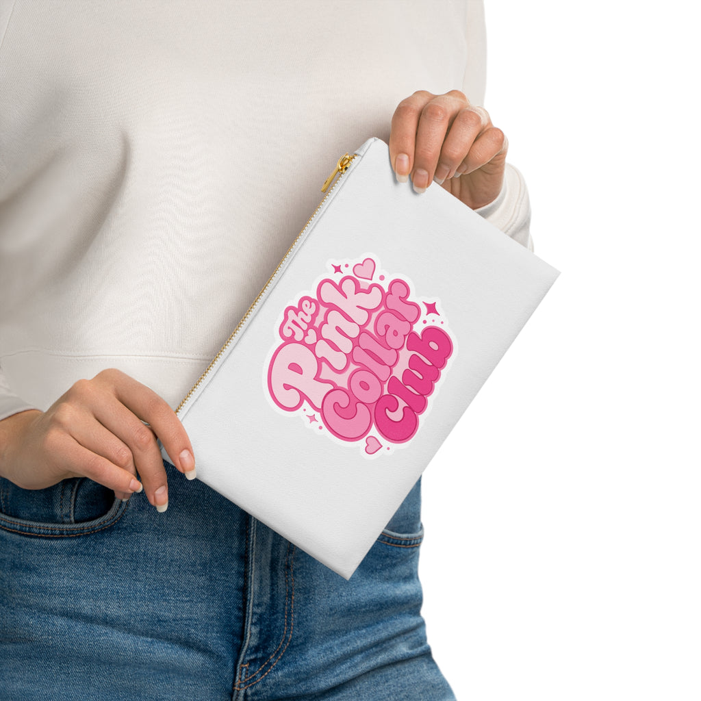 The Pink Collar Club Cosmetic Bag — Cute Pink Logo Makeup Pouch