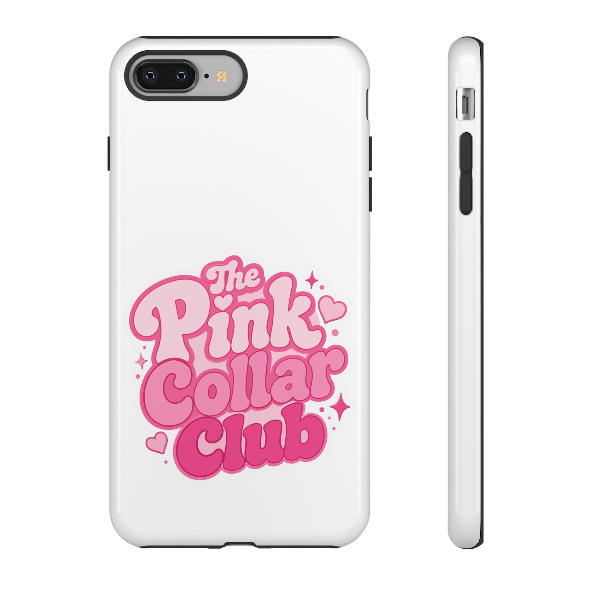 The Pink Collar Club Phone Case — iPhone Cute Retro Pink Graphic Tough Case