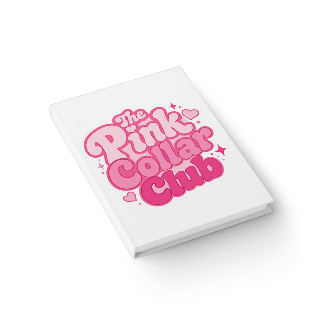 The Pink Collar Club Ruled Journal — Cute Retro Notebook for Notes & Gifts