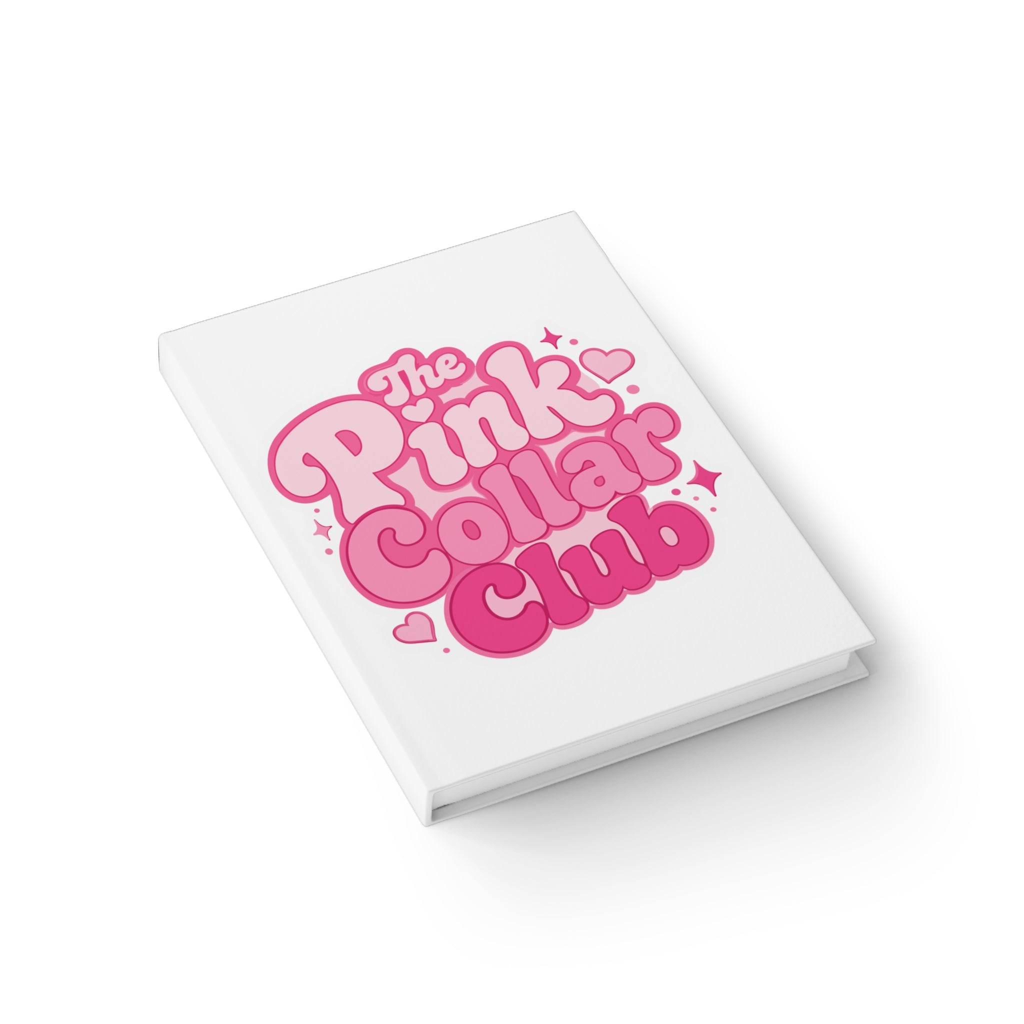 The Pink Collar Club Ruled Journal — Cute Retro Notebook for Notes & Gifts