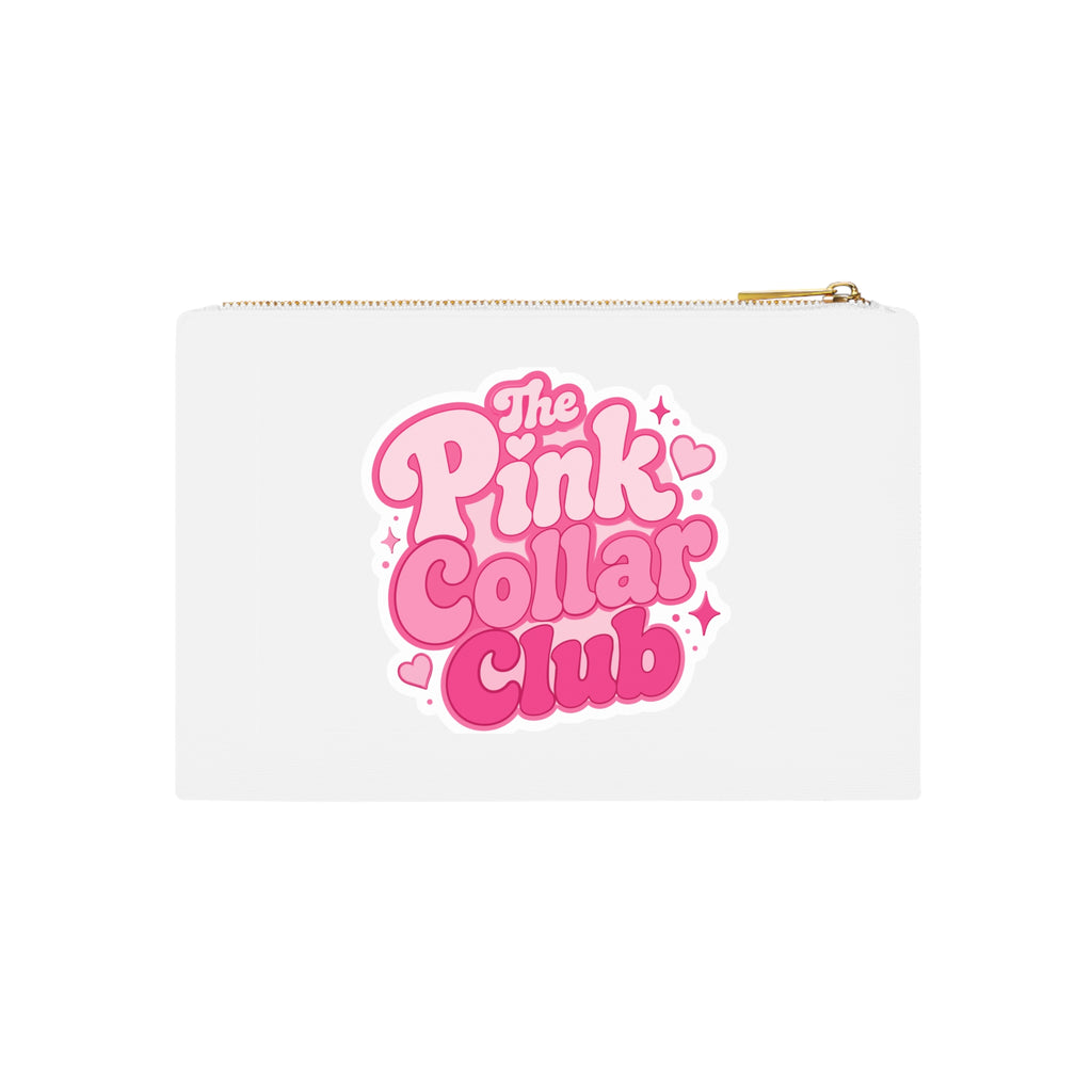The Pink Collar Club Cosmetic Bag — Cute Pink Logo Makeup Pouch