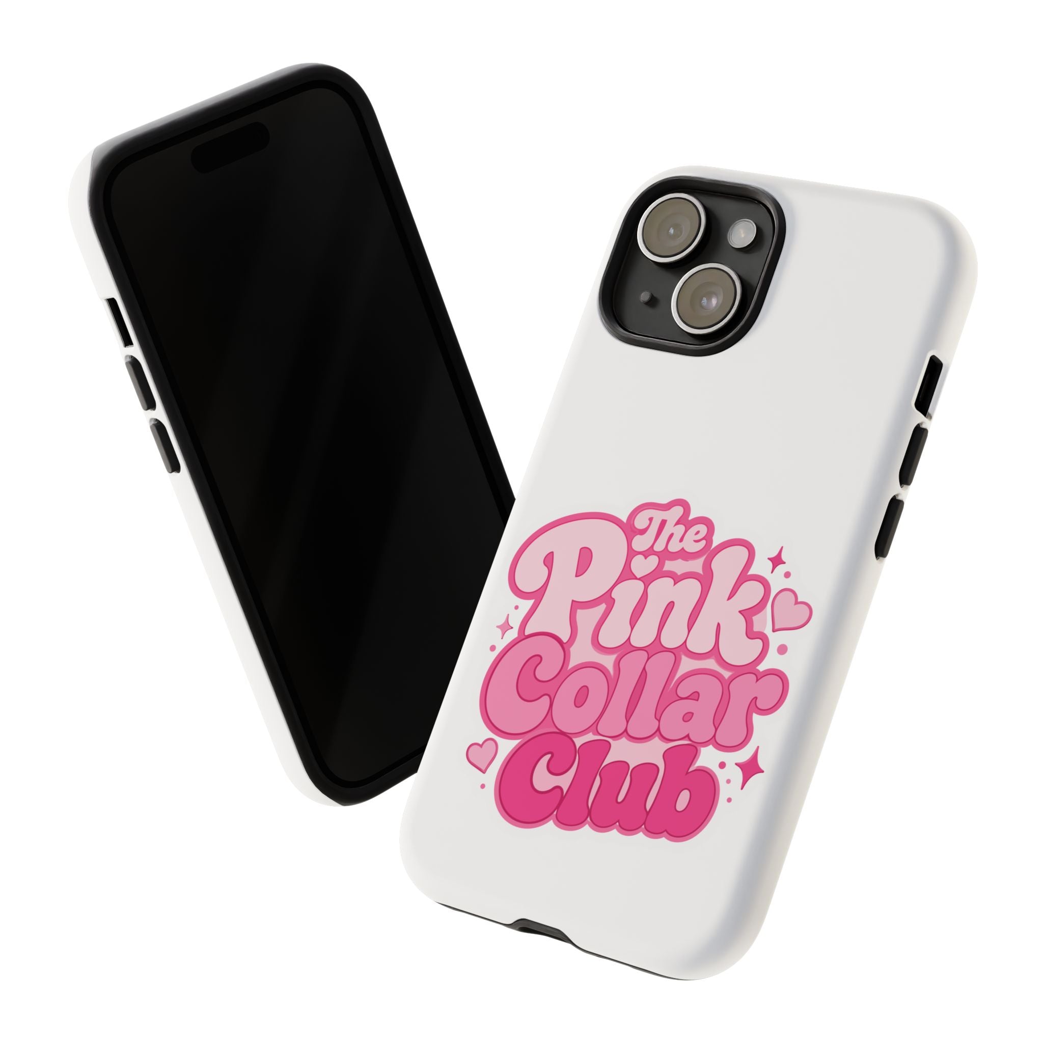 The Pink Collar Club Phone Case — iPhone Cute Retro Pink Graphic Tough Case