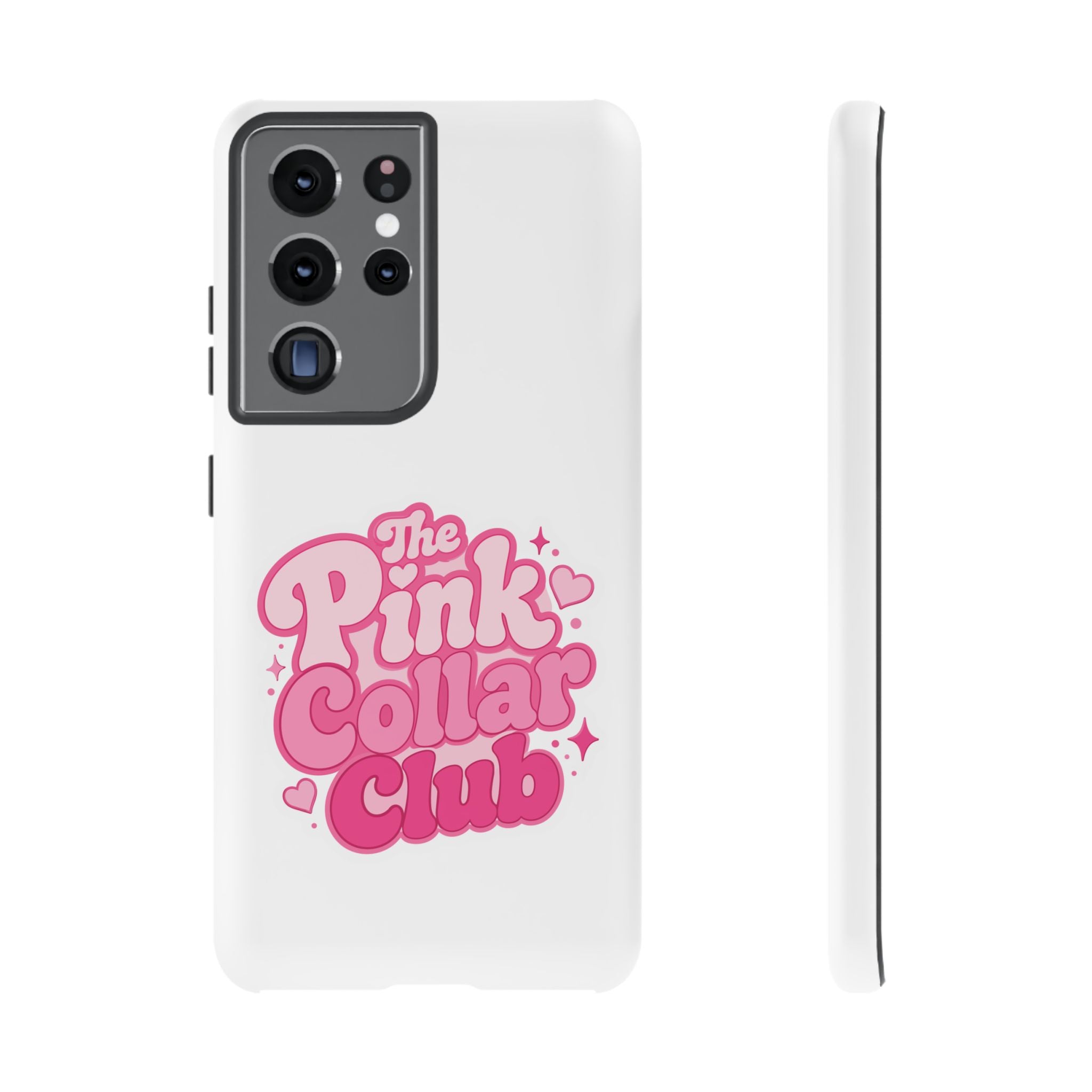 The Pink Collar Club Phone Case — Samsung Galaxy Cute Retro Pink Graphic Tough Case