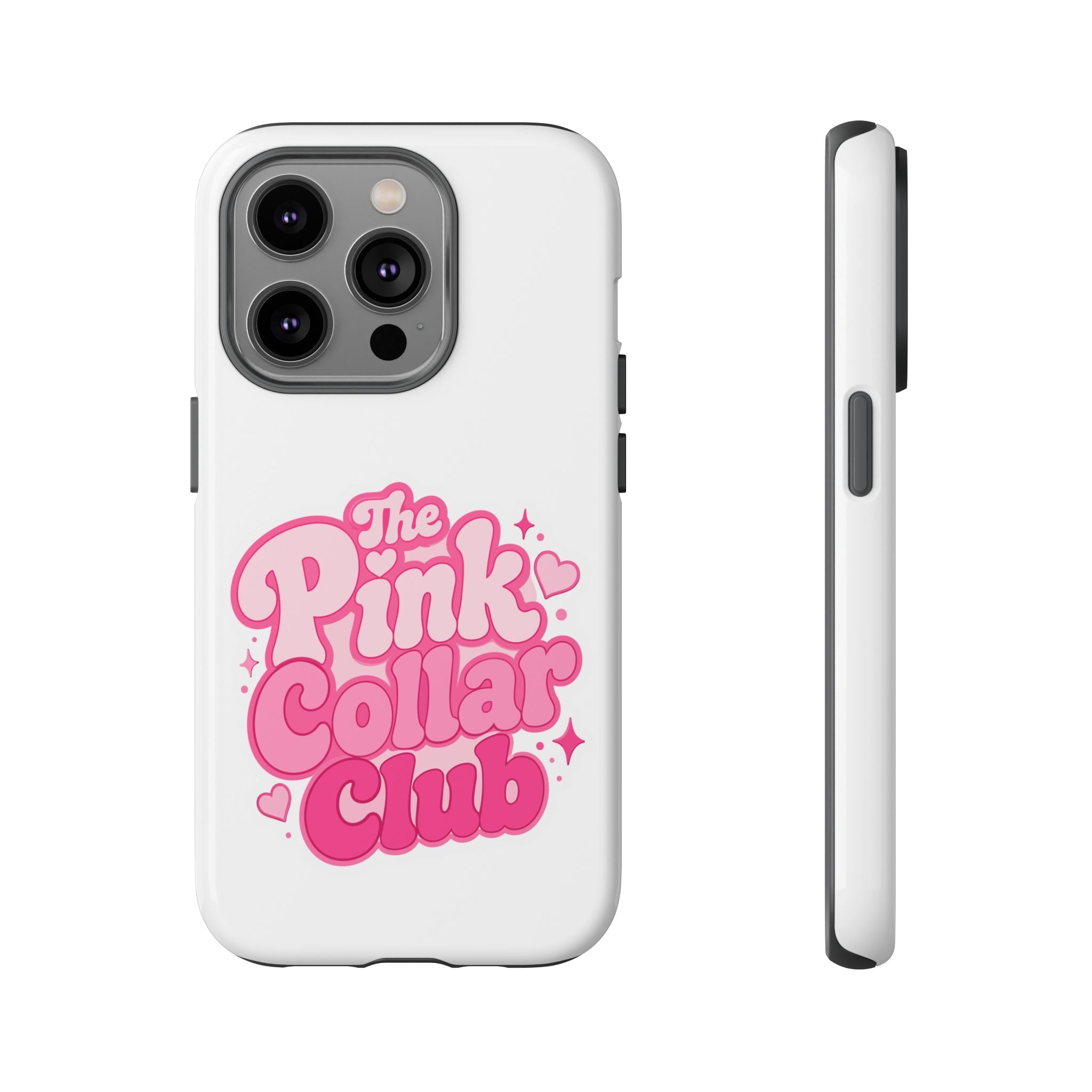 The Pink Collar Club Phone Case — iPhone Cute Retro Pink Graphic Tough Case
