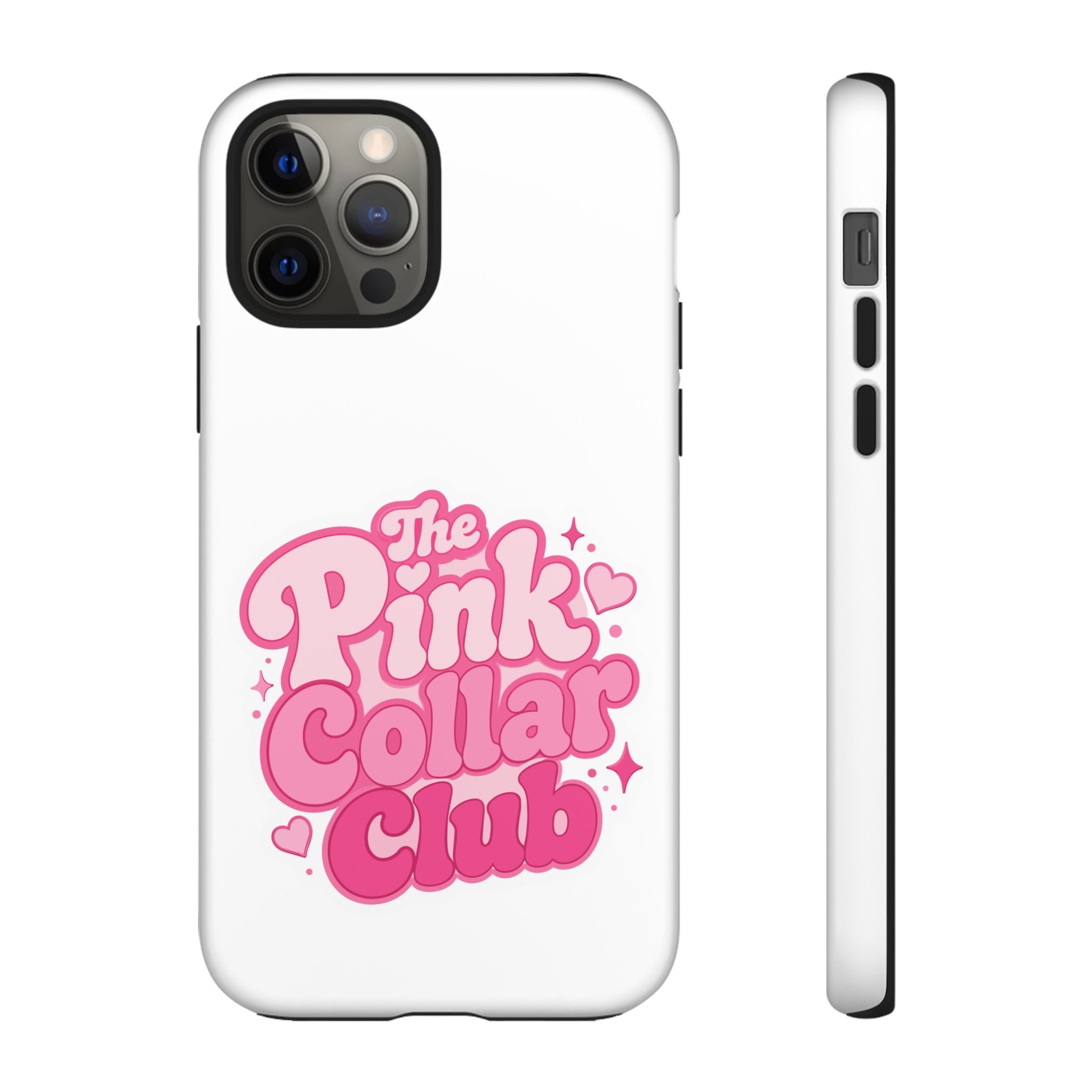 The Pink Collar Club Phone Case — iPhone Cute Retro Pink Graphic Tough Case