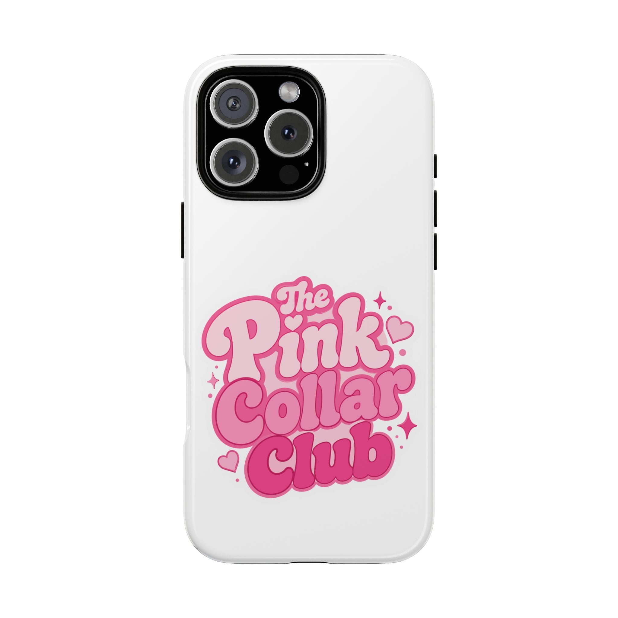 The Pink Collar Club Phone Case — iPhone Cute Retro Pink Graphic Tough Case