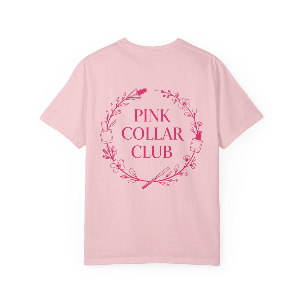 Pink Collar Club T-Shirt — Feminine Floral Nail Tee