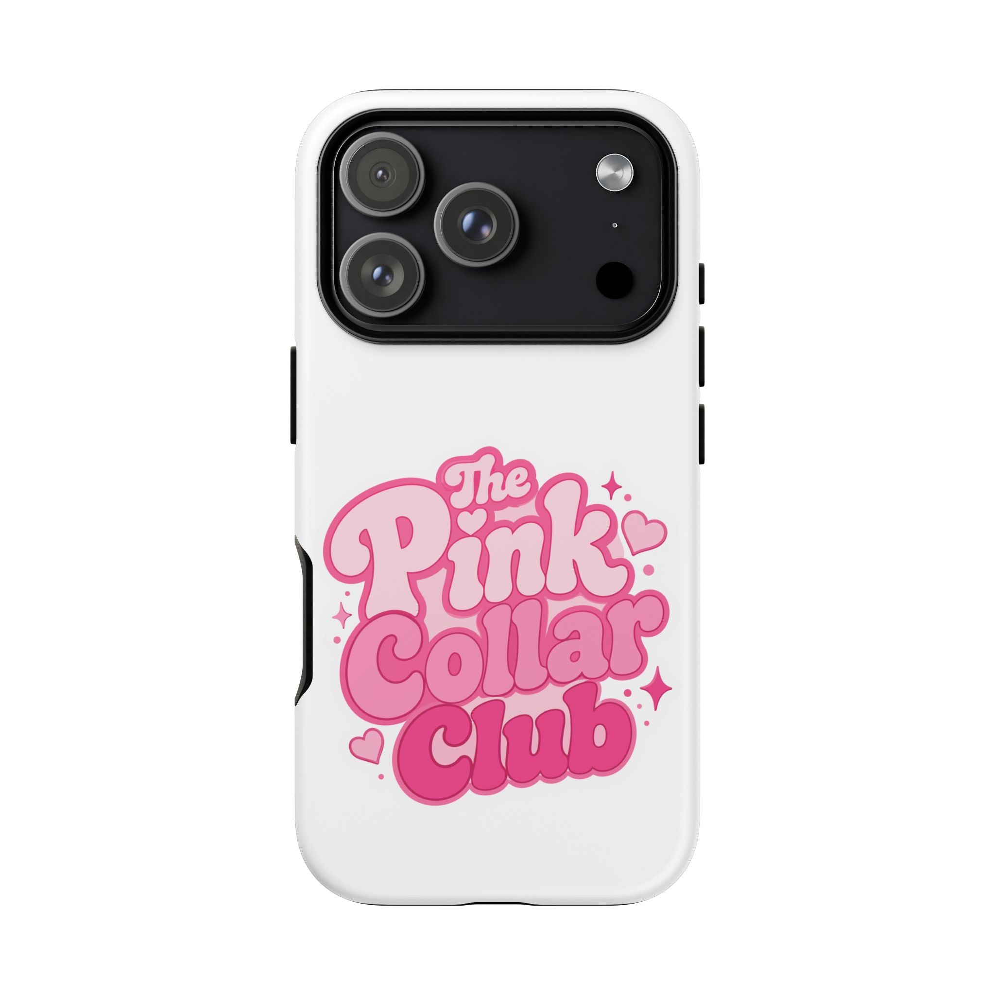 The Pink Collar Club Phone Case — iPhone Cute Retro Pink Graphic Tough Case