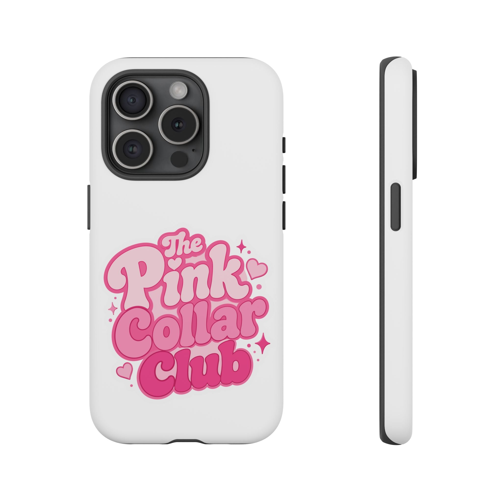 The Pink Collar Club Phone Case — iPhone Cute Retro Pink Graphic Tough Case