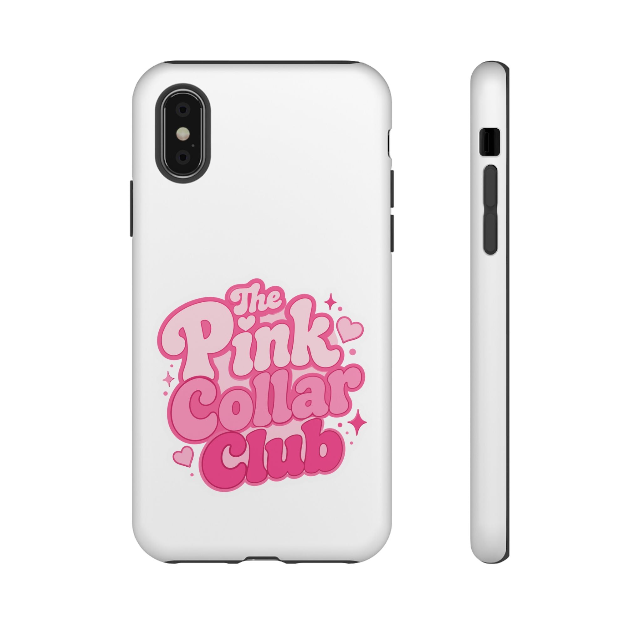 The Pink Collar Club Phone Case — iPhone Cute Retro Pink Graphic Tough Case