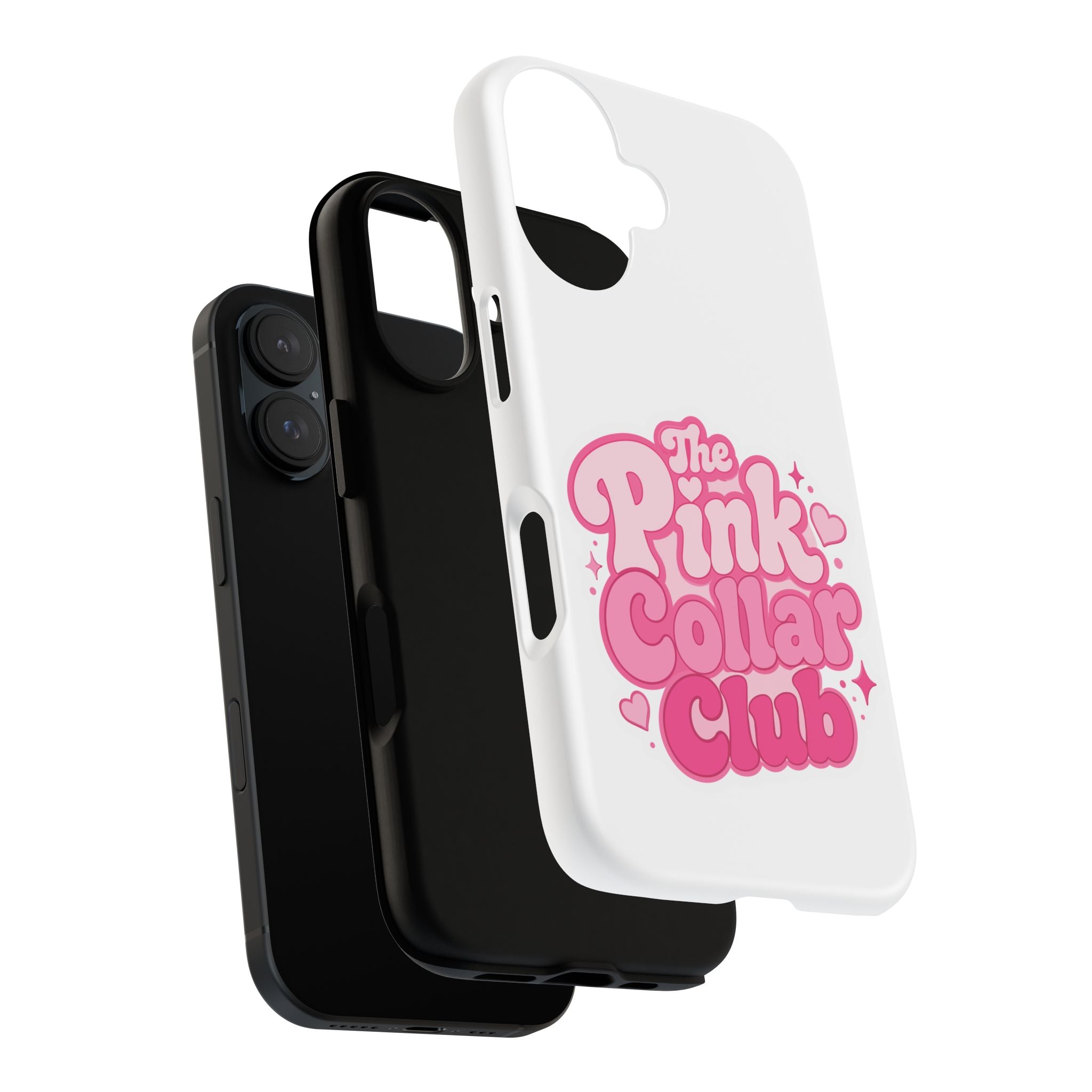 The Pink Collar Club Phone Case — iPhone Cute Retro Pink Graphic Tough Case