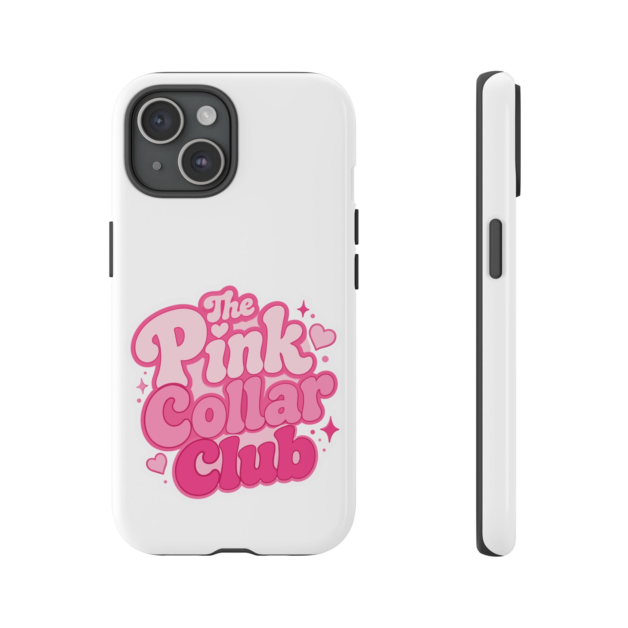 The Pink Collar Club Phone Case — iPhone Cute Retro Pink Graphic Tough Case