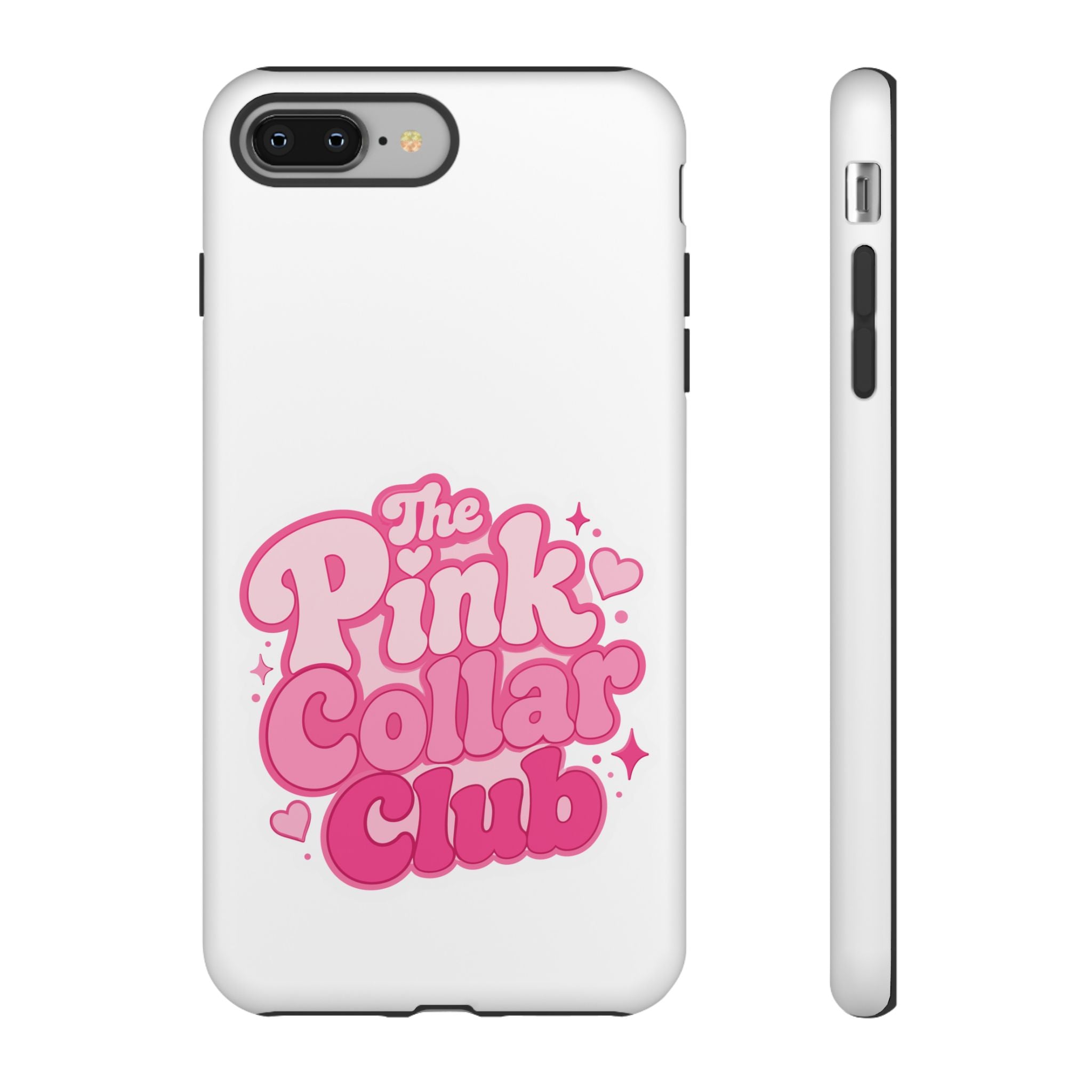 The Pink Collar Club Phone Case — iPhone Cute Retro Pink Graphic Tough Case