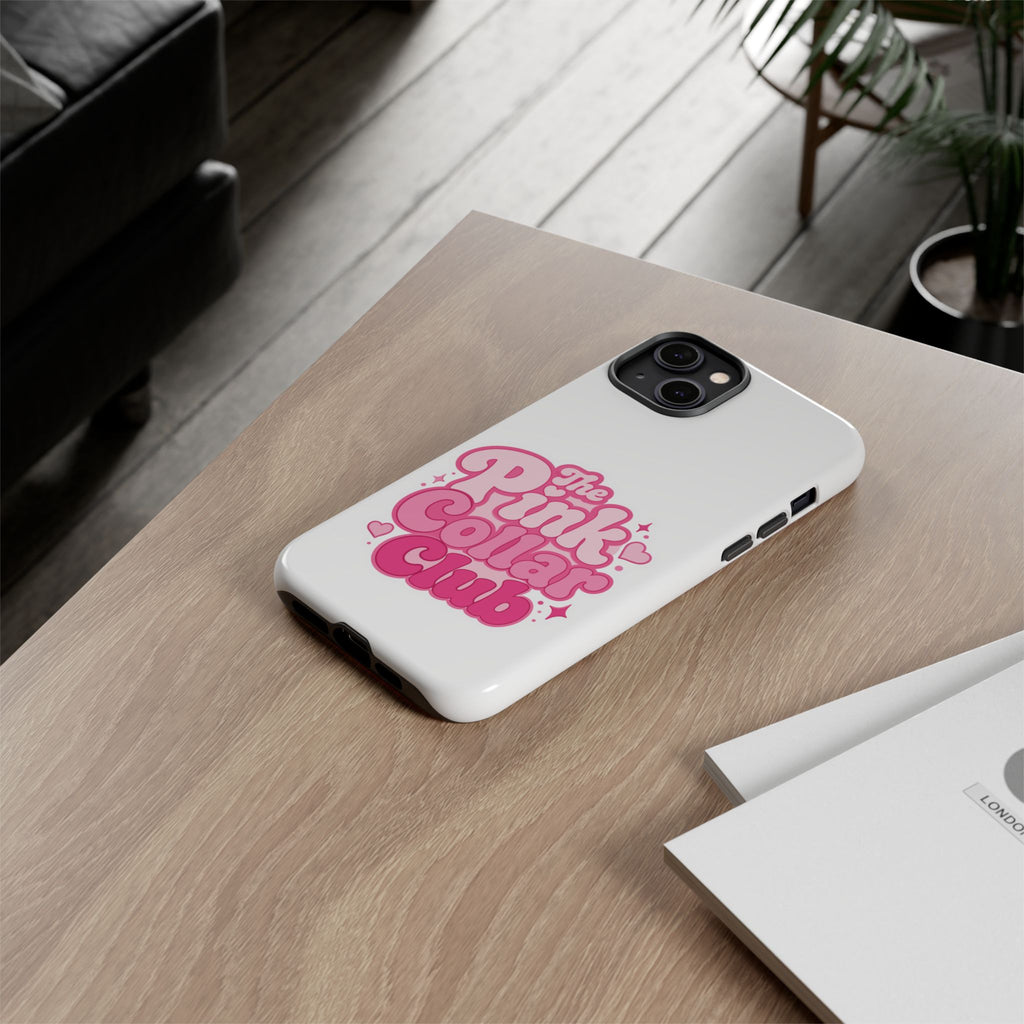 The Pink Collar Club Phone Case — iPhone Cute Retro Pink Graphic Tough Case