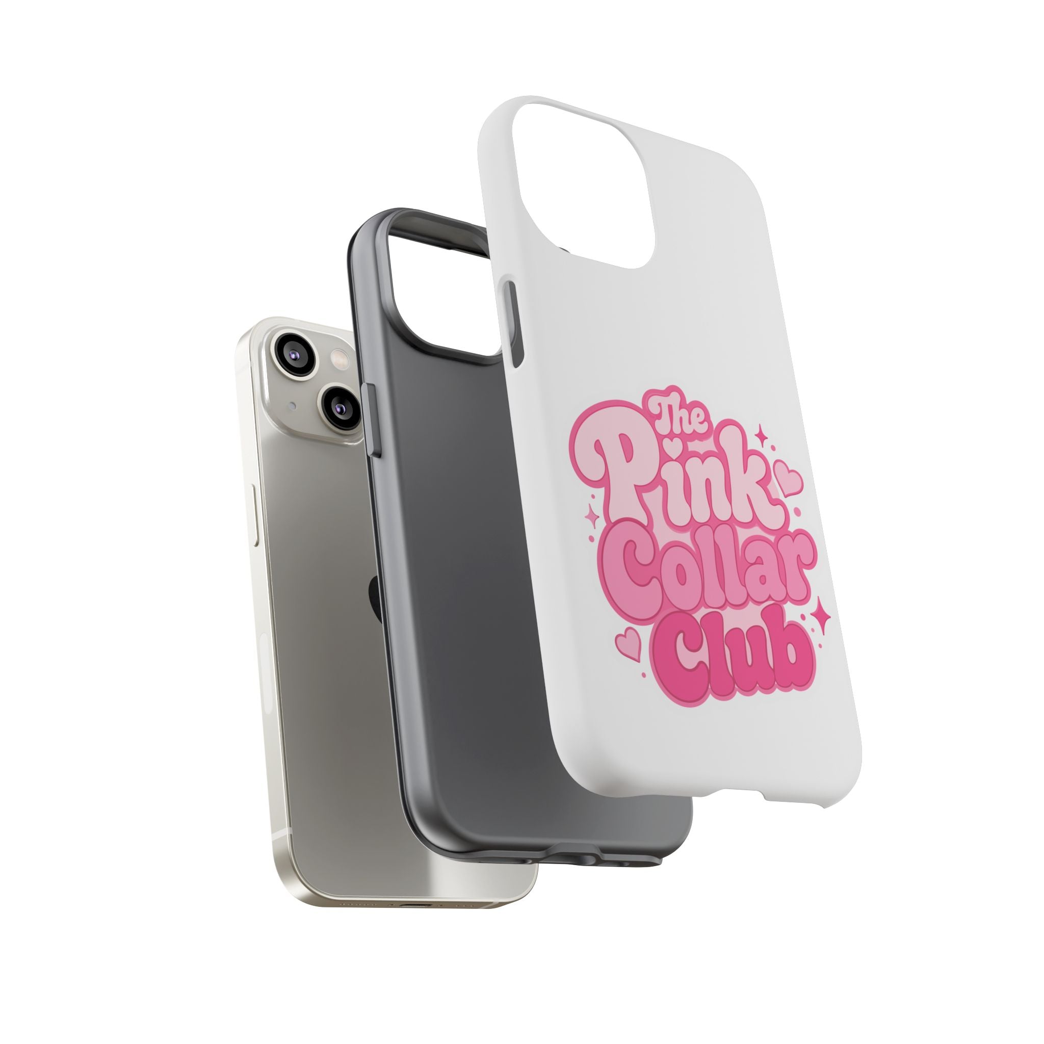 The Pink Collar Club Phone Case — iPhone Cute Retro Pink Graphic Tough Case