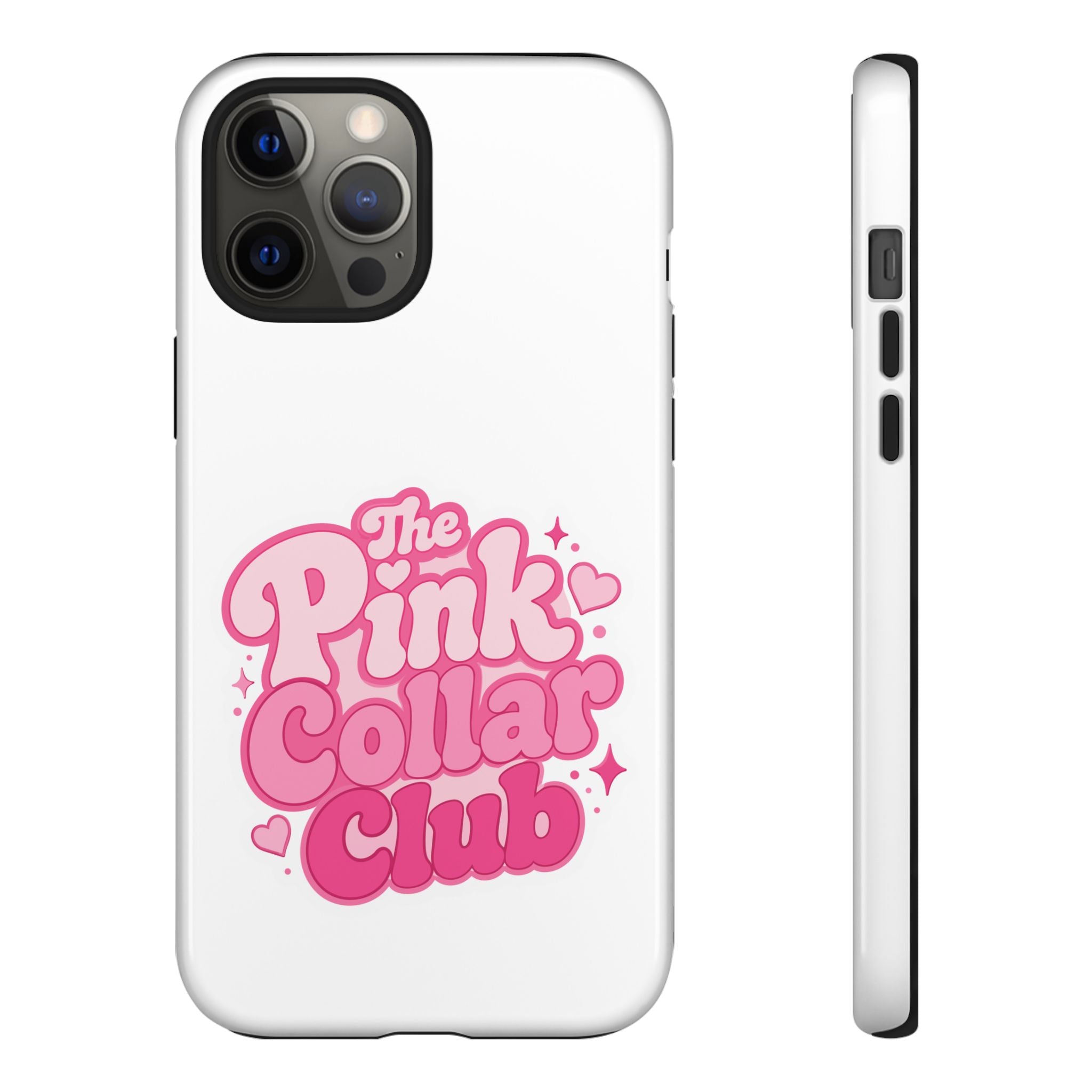 The Pink Collar Club Phone Case — iPhone Cute Retro Pink Graphic Tough Case