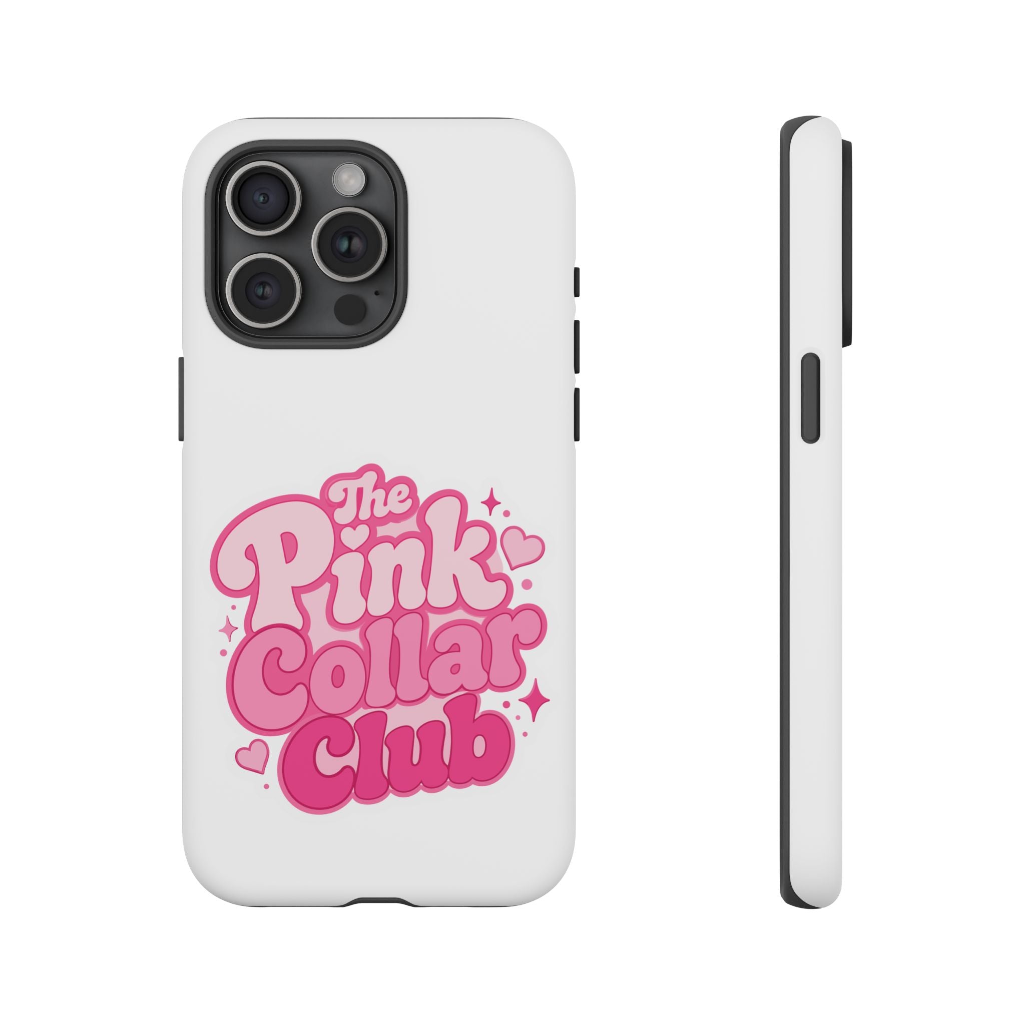 The Pink Collar Club Phone Case — iPhone Cute Retro Pink Graphic Tough Case