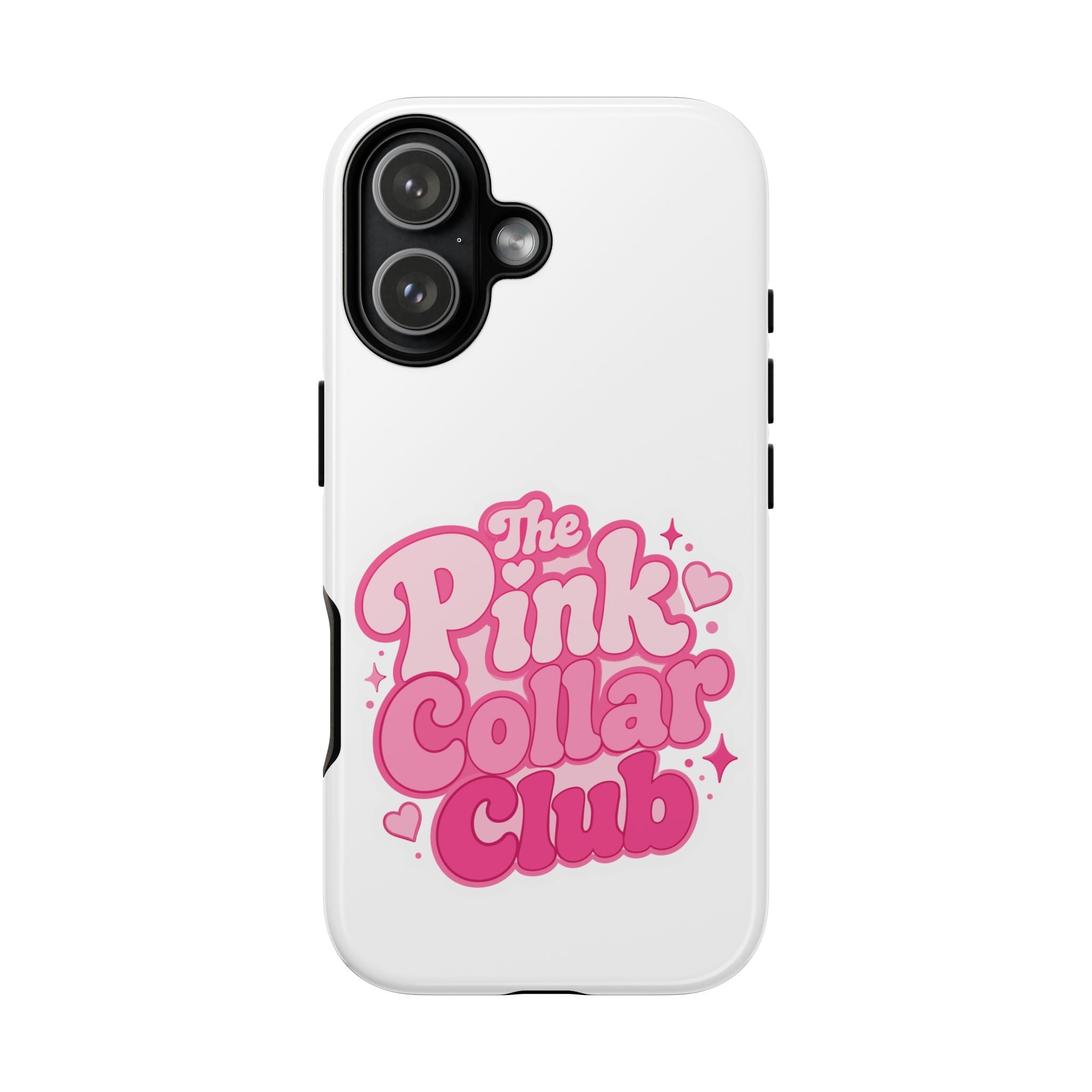 The Pink Collar Club Phone Case — iPhone Cute Retro Pink Graphic Tough Case
