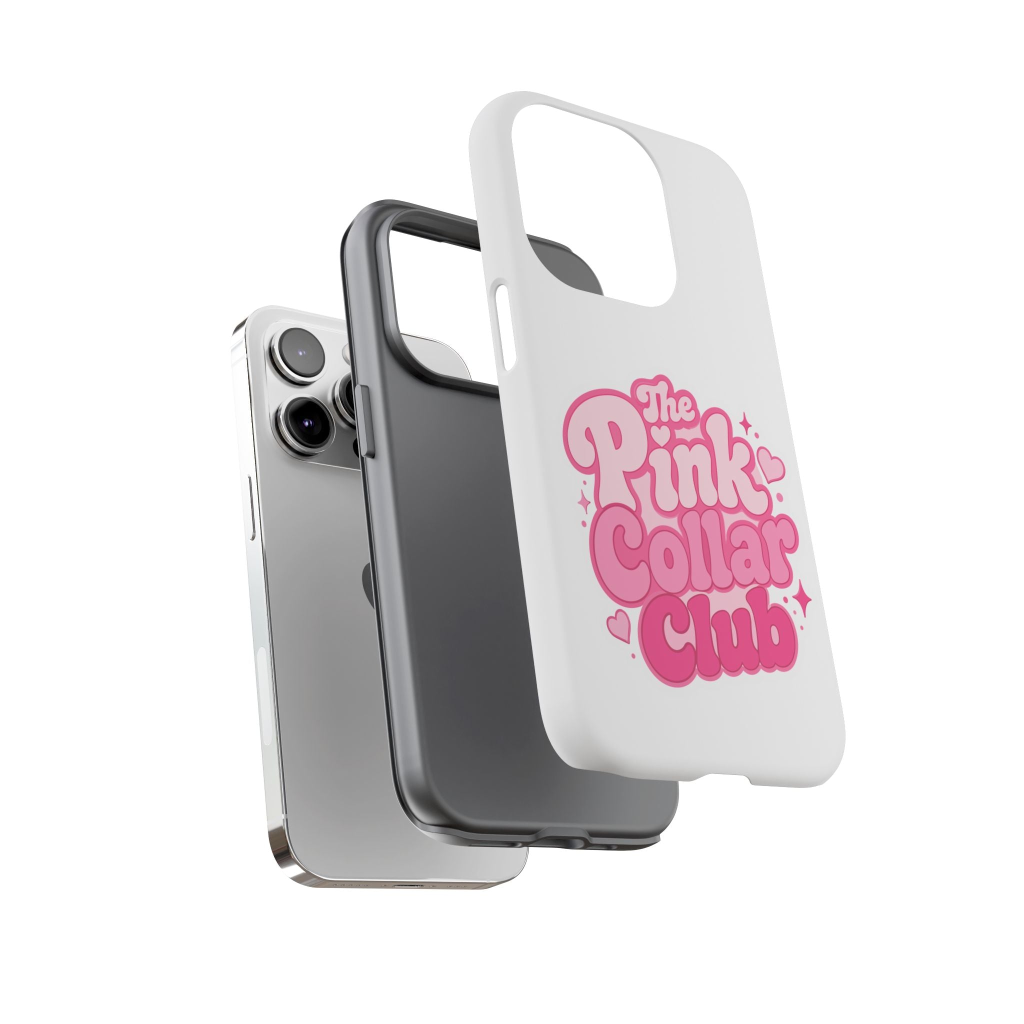 The Pink Collar Club Phone Case — iPhone Cute Retro Pink Graphic Tough Case