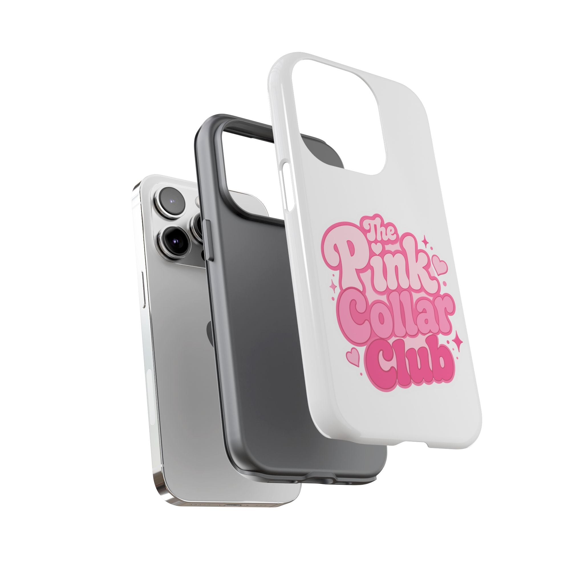 The Pink Collar Club Phone Case — iPhone Cute Retro Pink Graphic Tough Case