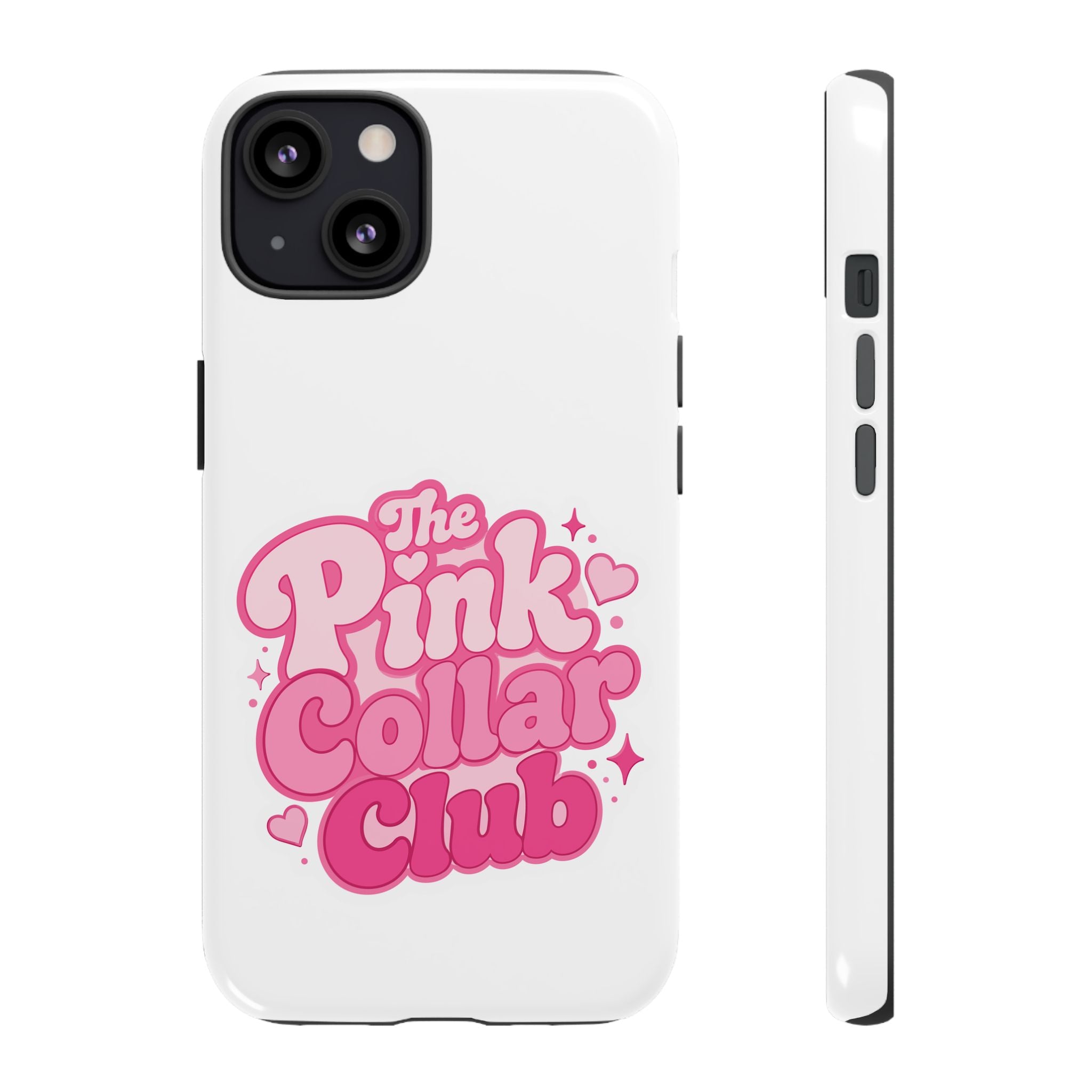 The Pink Collar Club Phone Case — iPhone Cute Retro Pink Graphic Tough Case