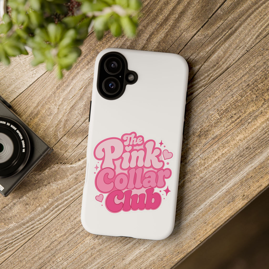 The Pink Collar Club Phone Case — iPhone Cute Retro Pink Graphic Tough Case