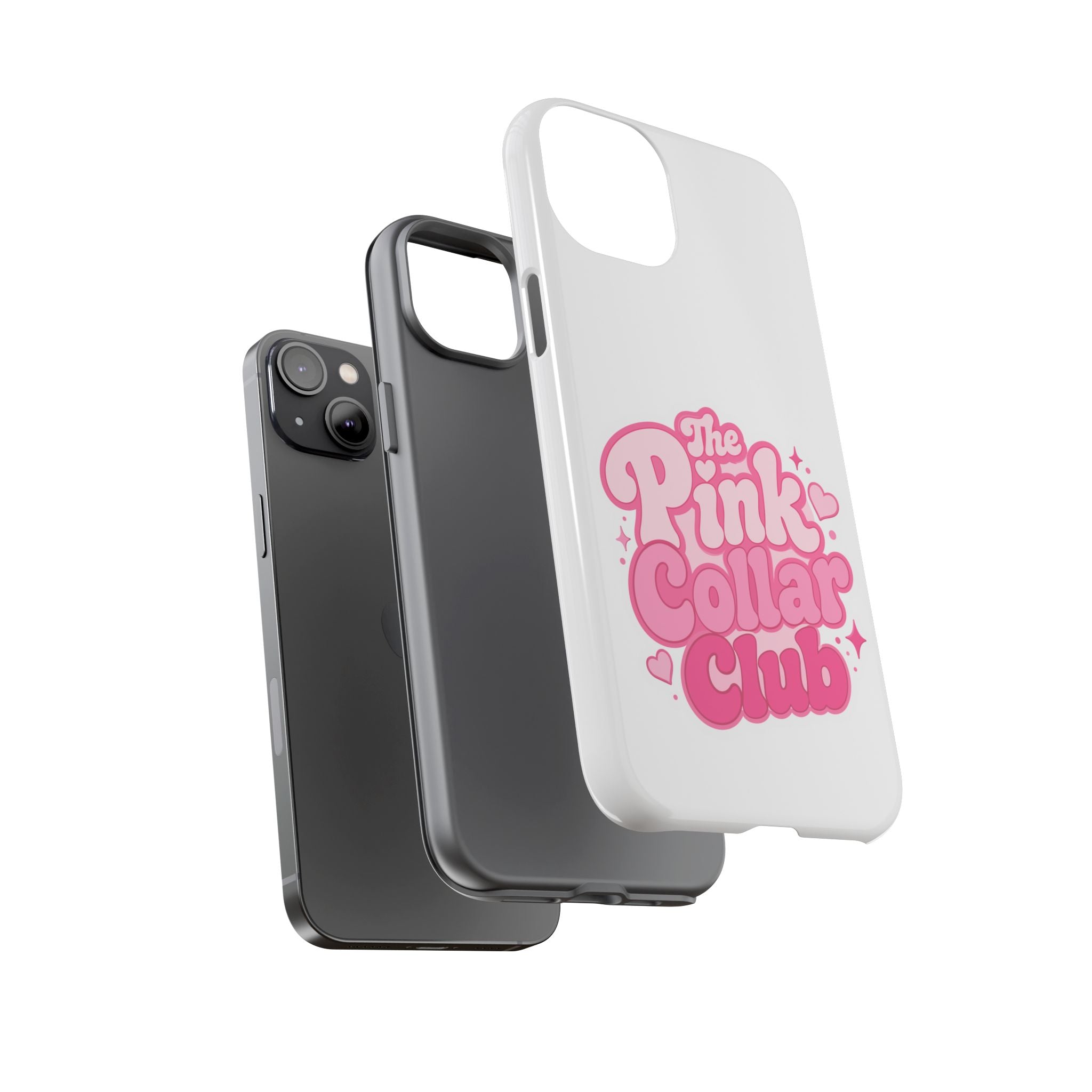 The Pink Collar Club Phone Case — iPhone Cute Retro Pink Graphic Tough Case