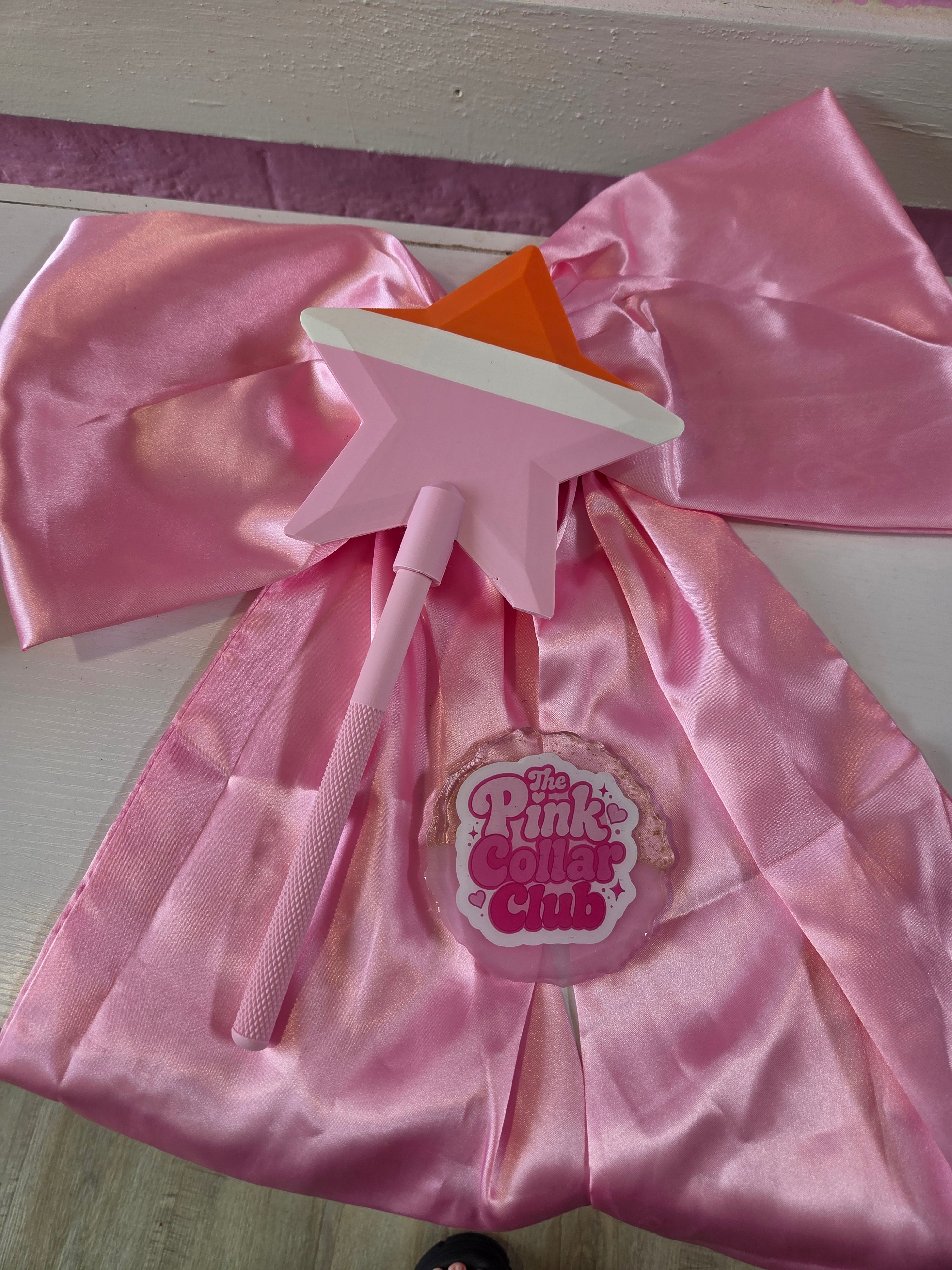 Pink, White, and Orange Star Tap-To-Pay Wand