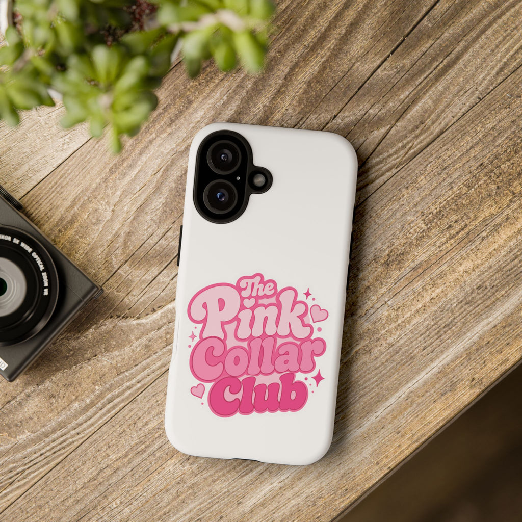 The Pink Collar Club Phone Case — iPhone Cute Retro Pink Graphic Tough Case